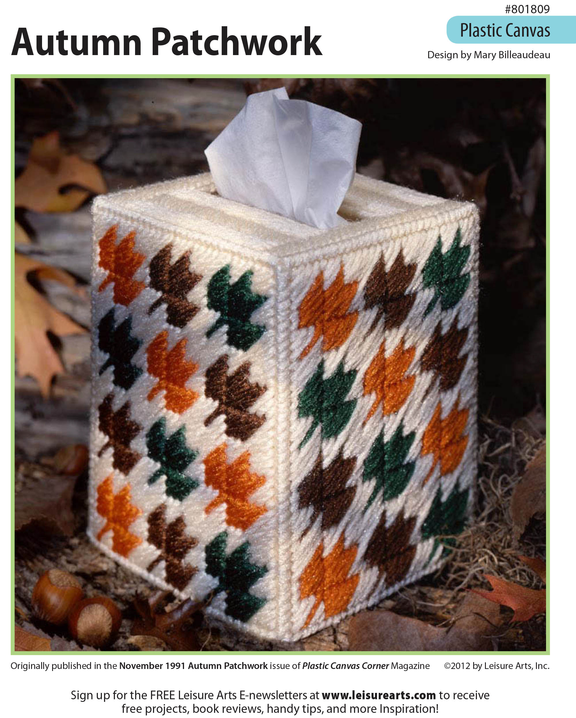 Leisure Arts Autumn Patchwork Plastic Canvas ePattern