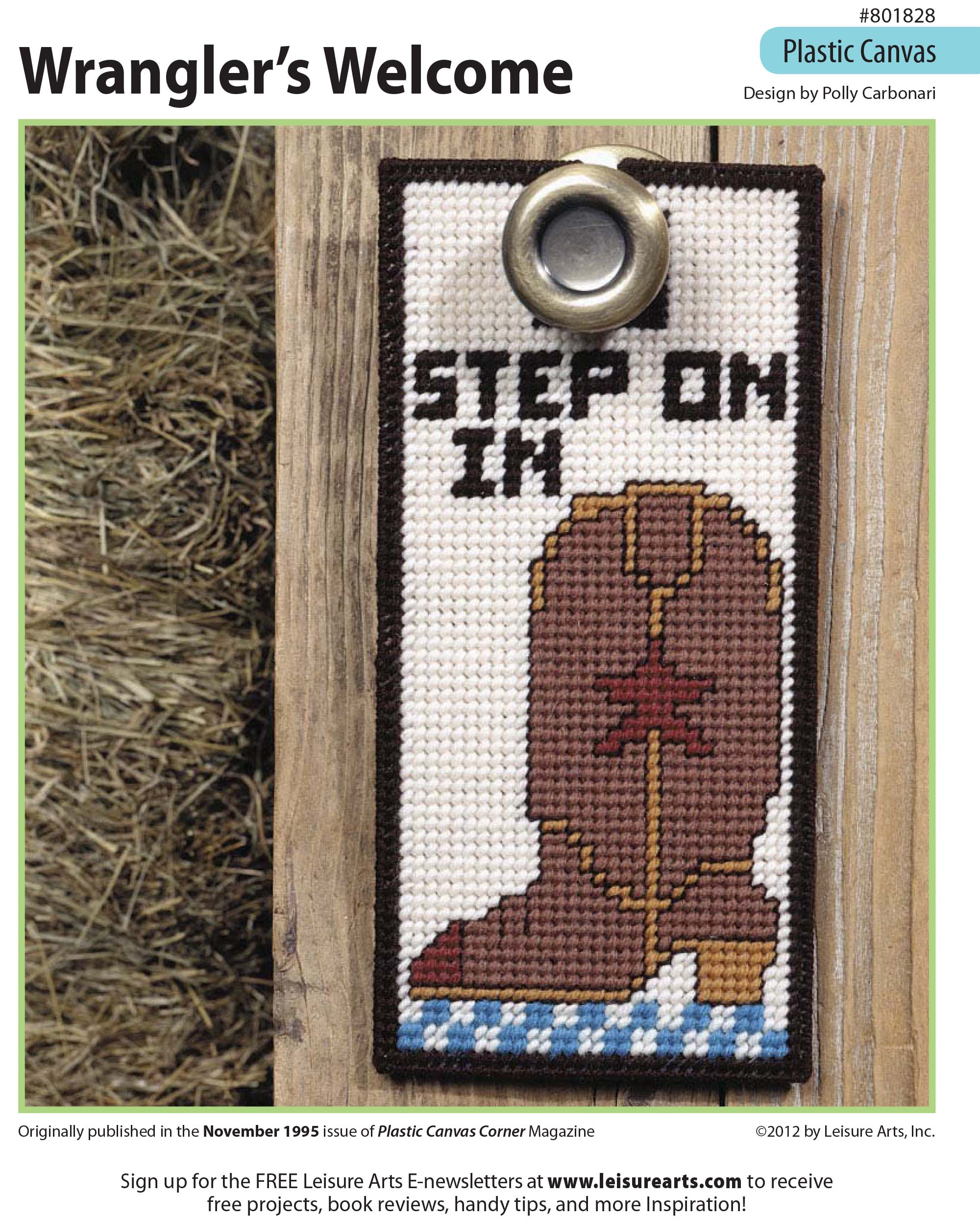 Leisure Arts Wranglers Welcome Plastic Canvas ePattern