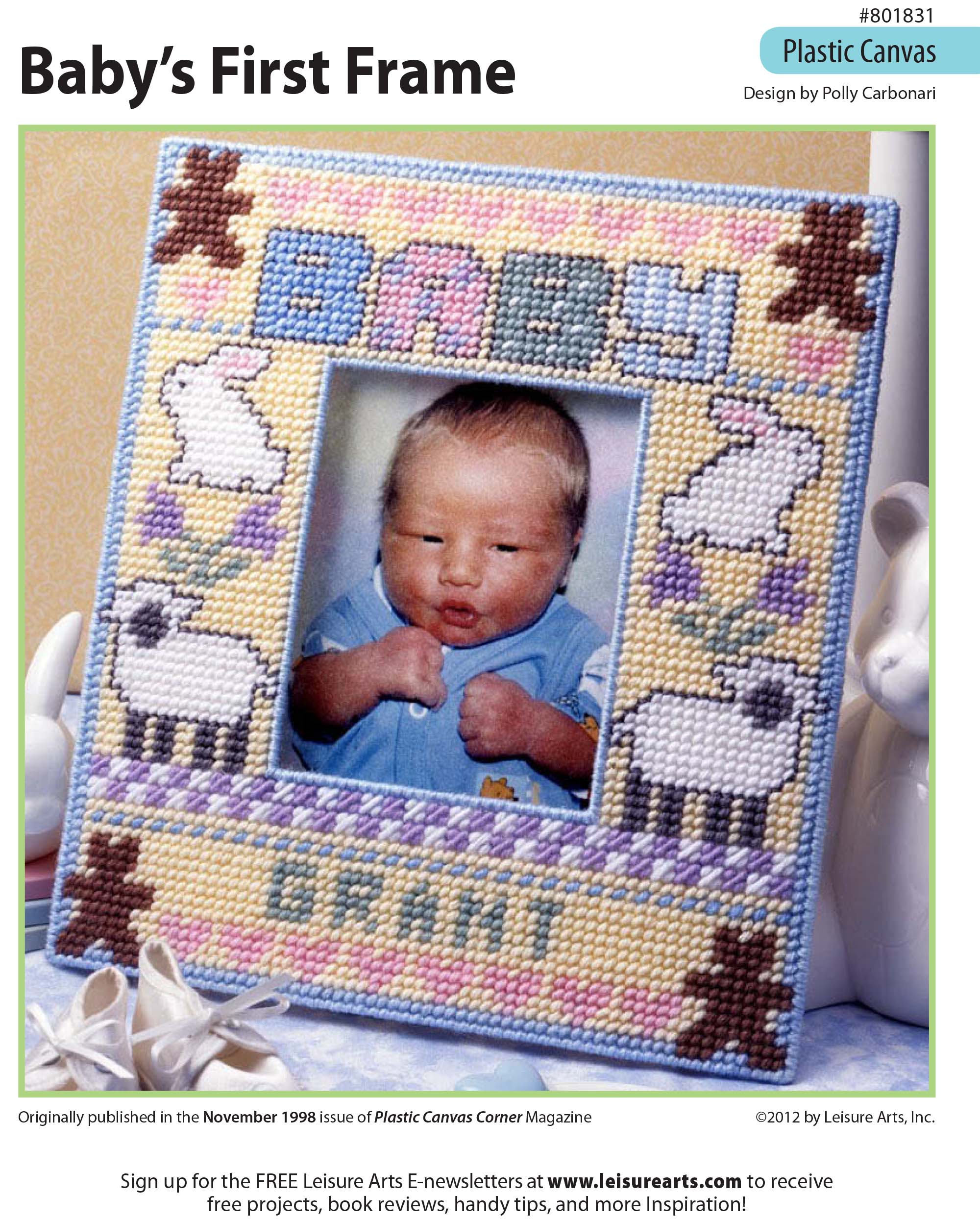 Leisure Arts Babys First Frame Plastic Canvas ePattern