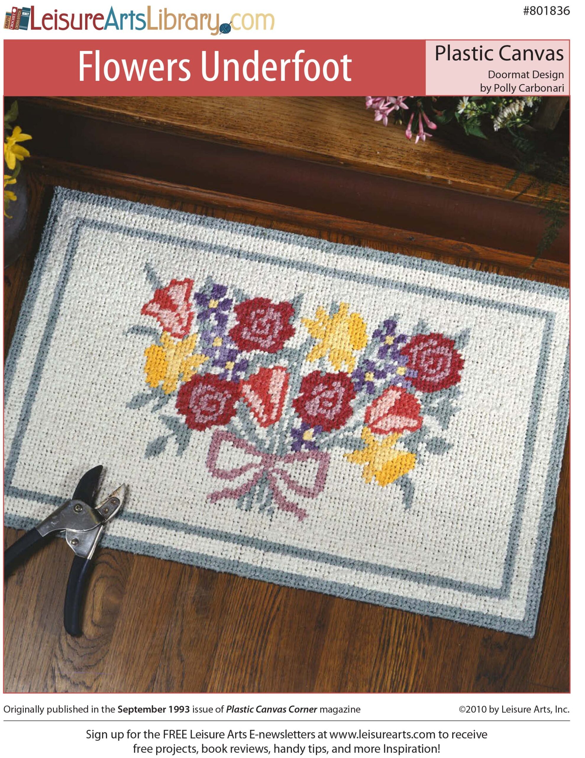 Leisure Arts Flowers Underfoot Plastic Canvas ePattern