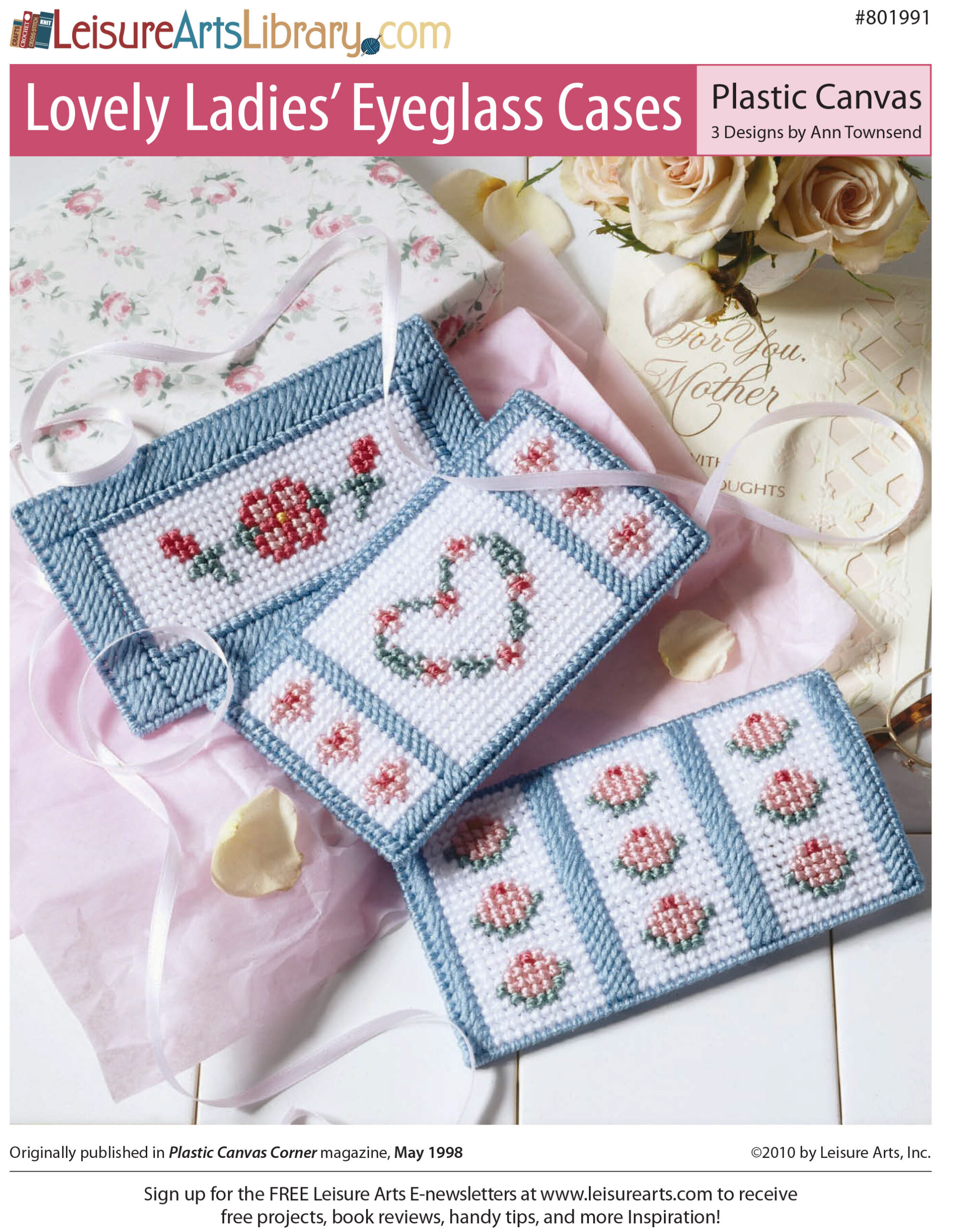 Leisure Arts Lovely Ladies Eyeglass Cases Plastic Canvas ePattern