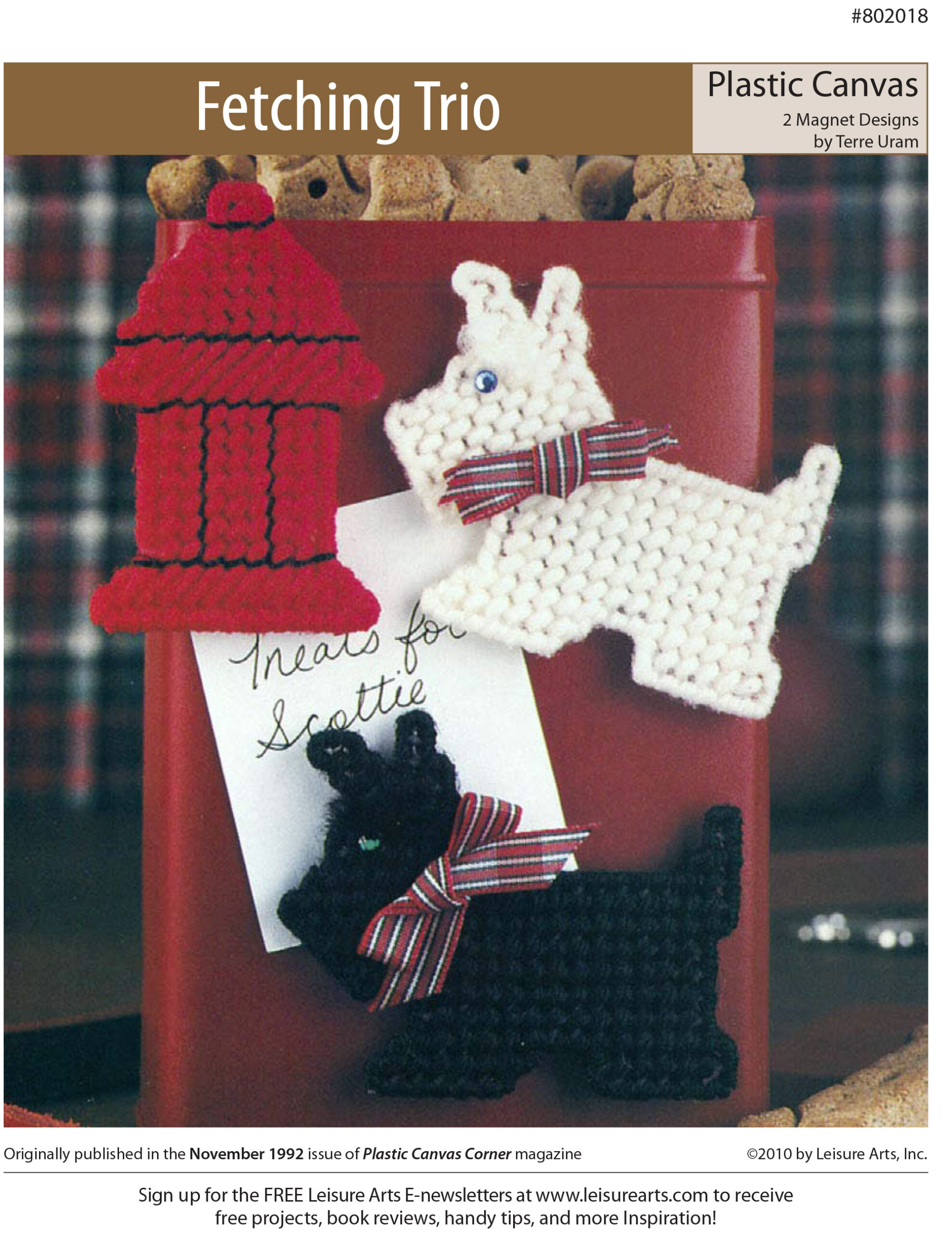 Leisure Arts Fetching Trio Magnets Plastic Canvas ePattern