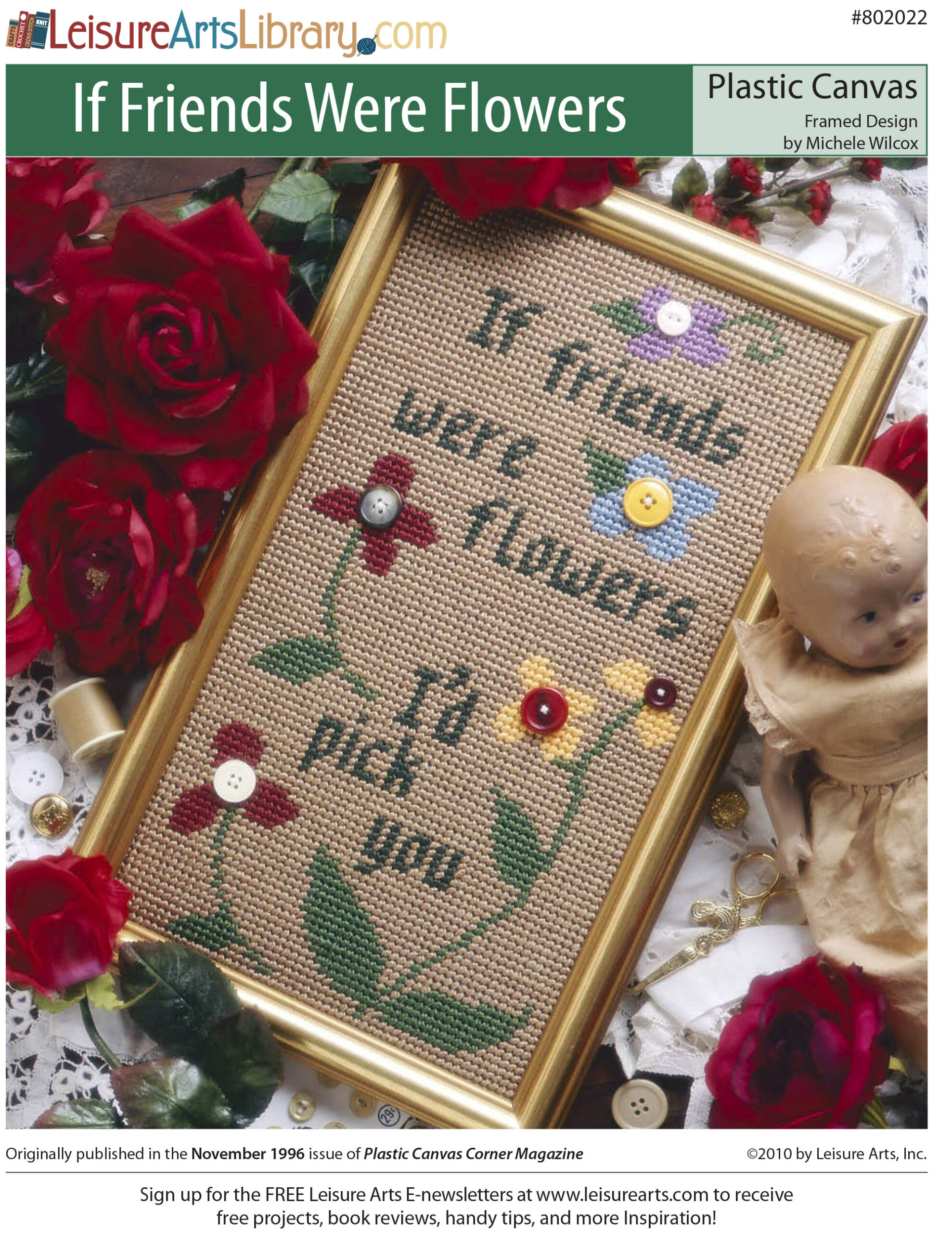 Leisure Arts If Friends Were Flowers Plastic Canvas ePattern