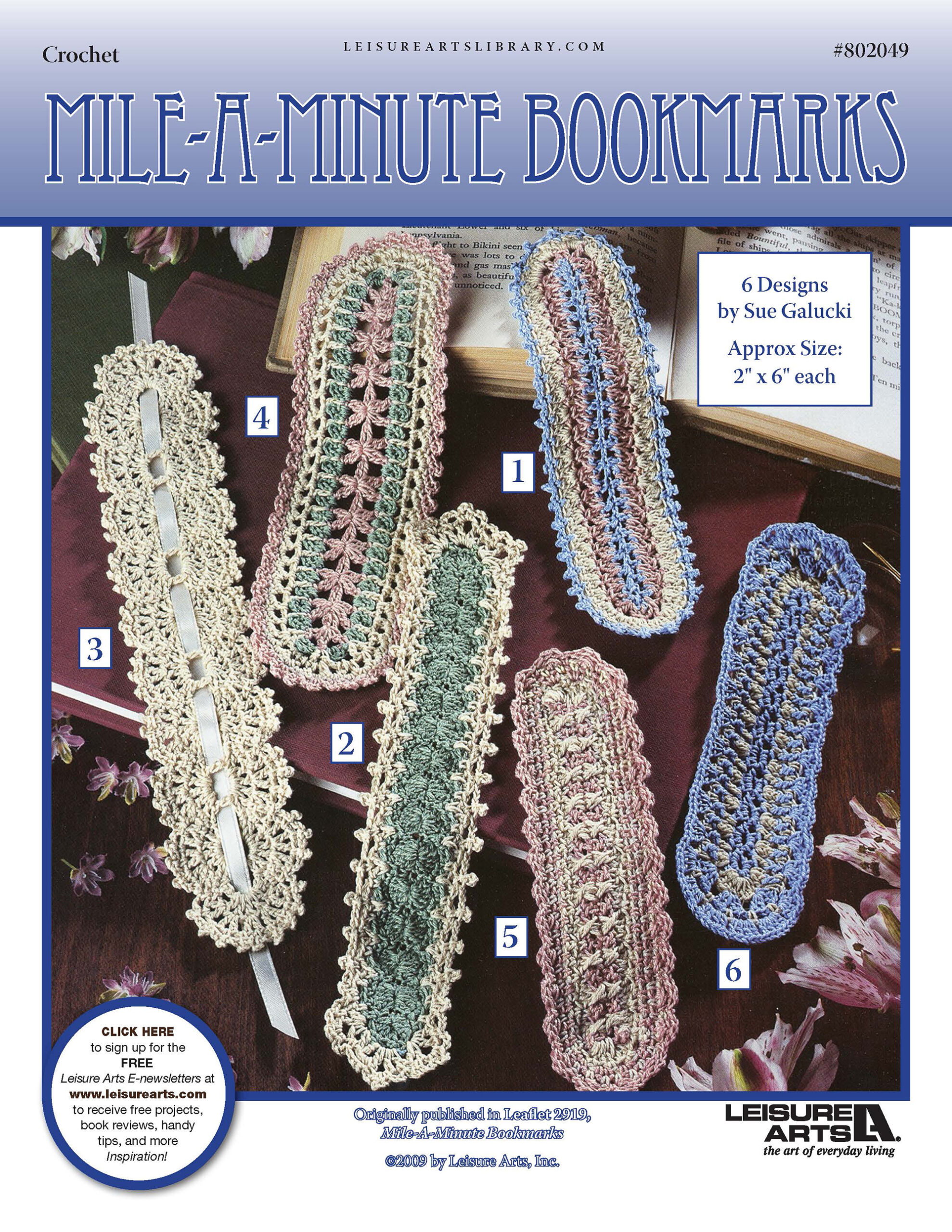 Leisure Arts ePattern MileaMinute Bookmarks