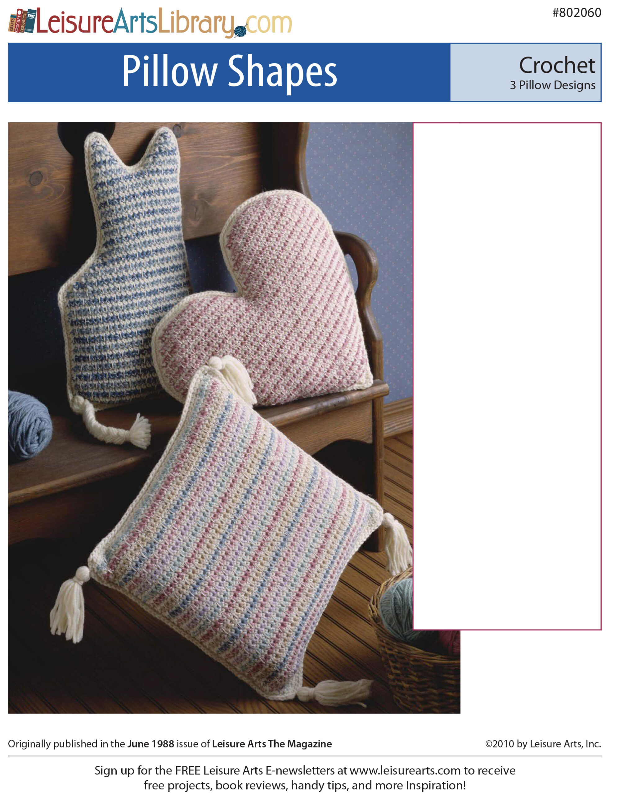 Leisure Arts Pillow Shapes Crochet ePattern