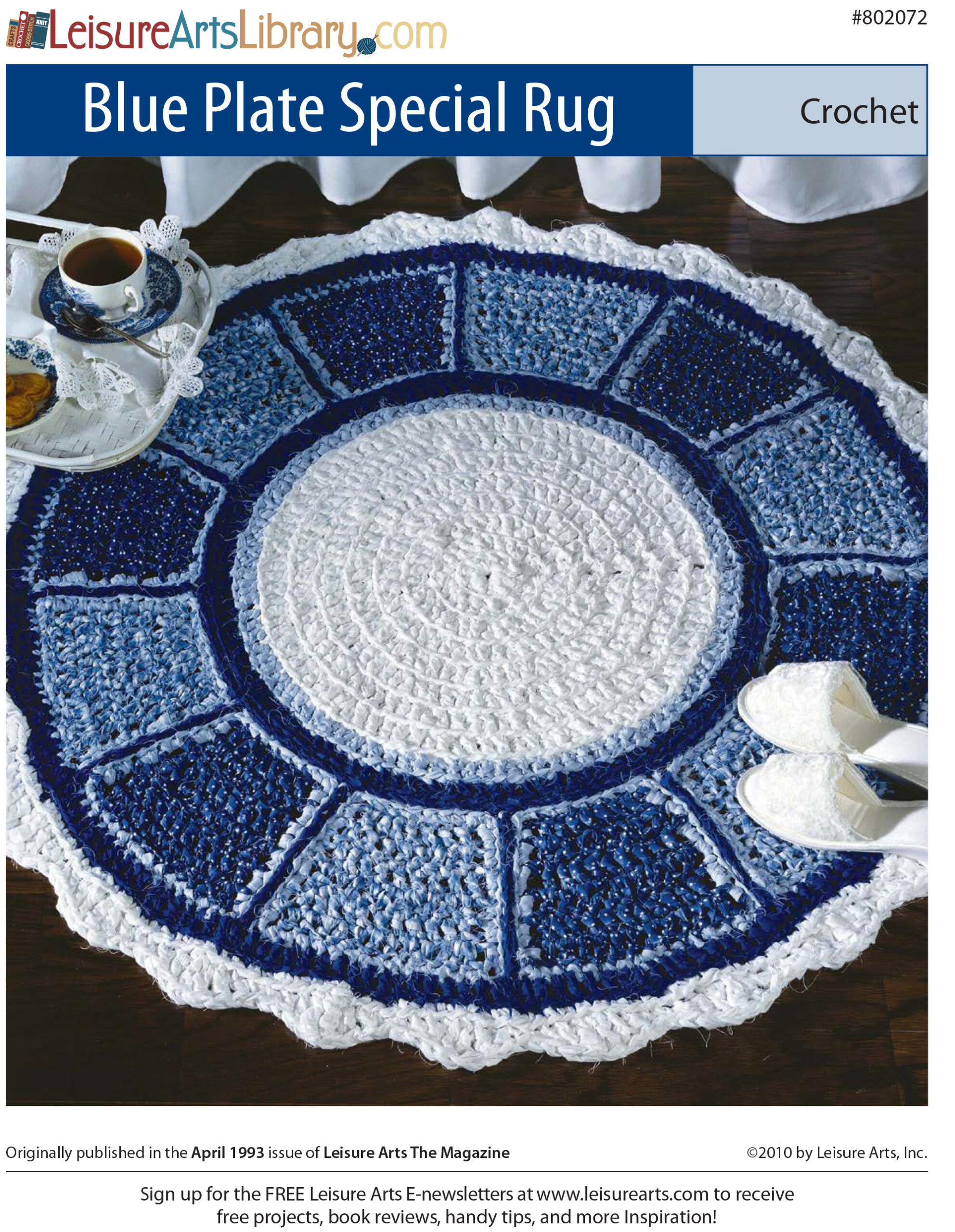 Leisure Arts Blue Plate Special Rug Crochet ePattern