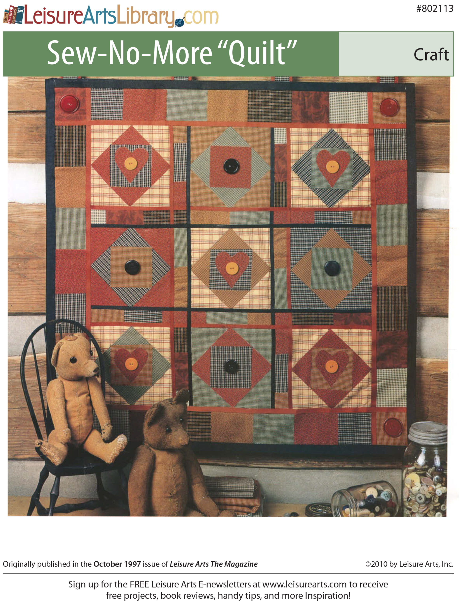 Leisure Arts SewNoMore Quilt Craft ePattern