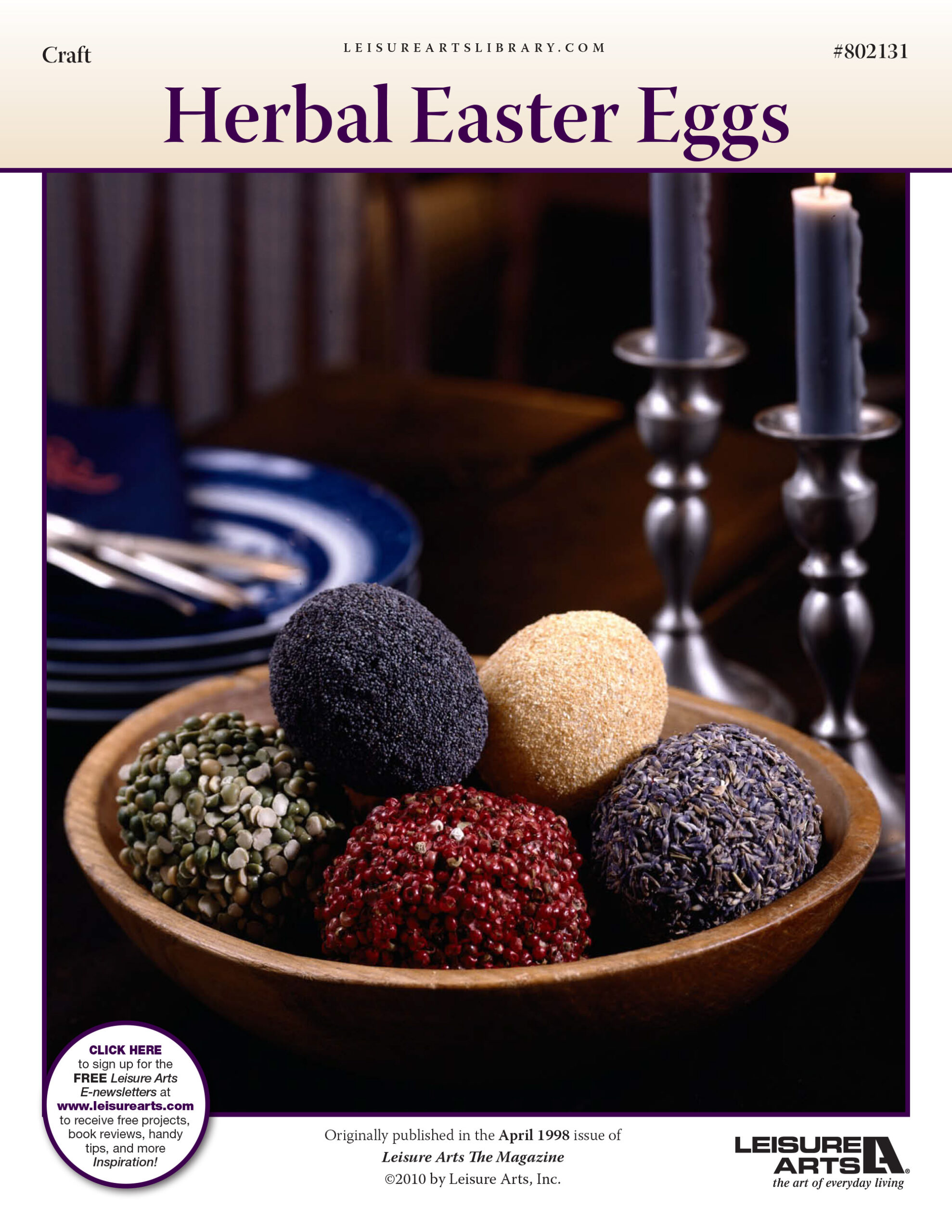 Leisure Arts Herbal Easter Eggs Craft ePattern