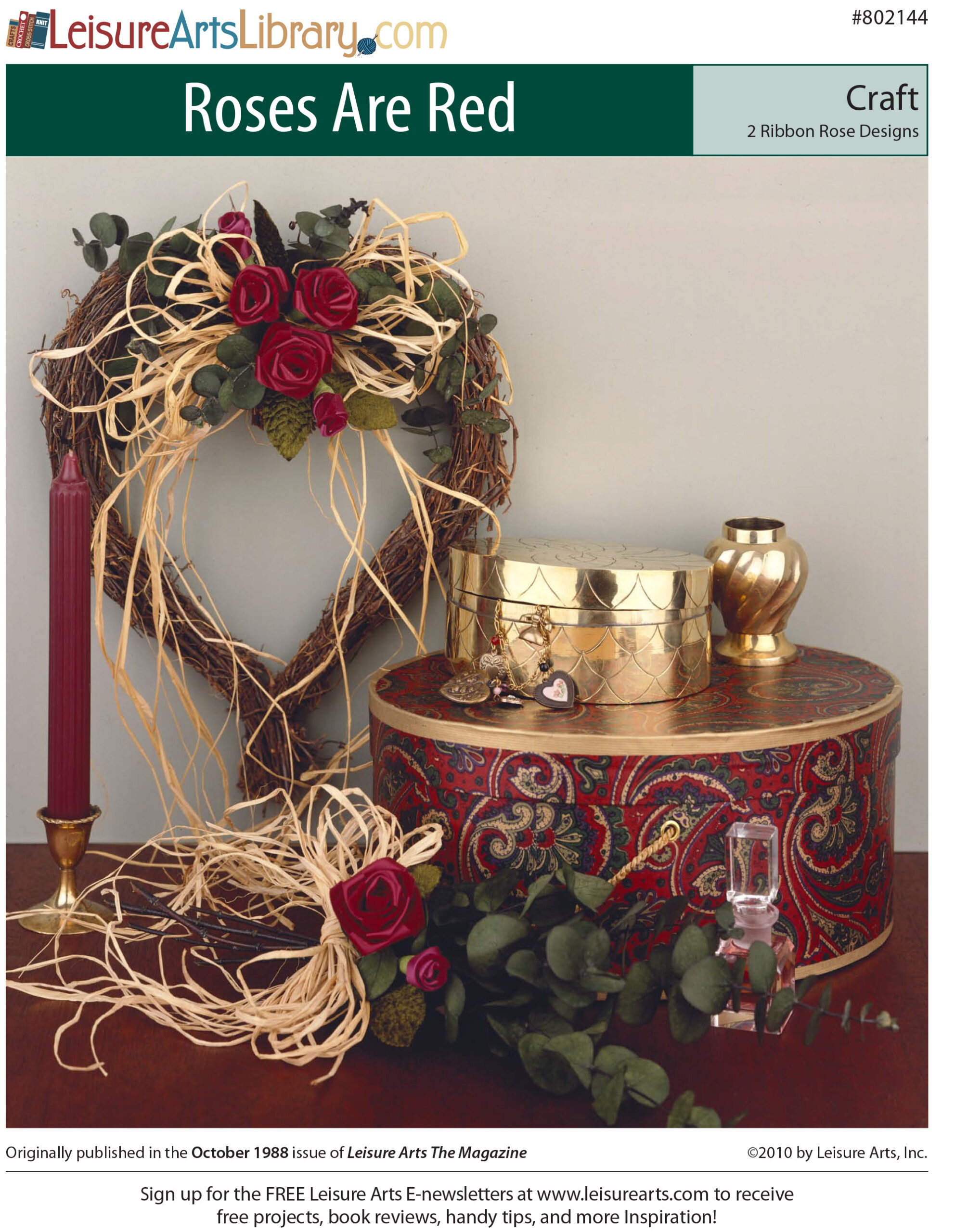 Leisure Arts Roses Are Red Craft ePattern