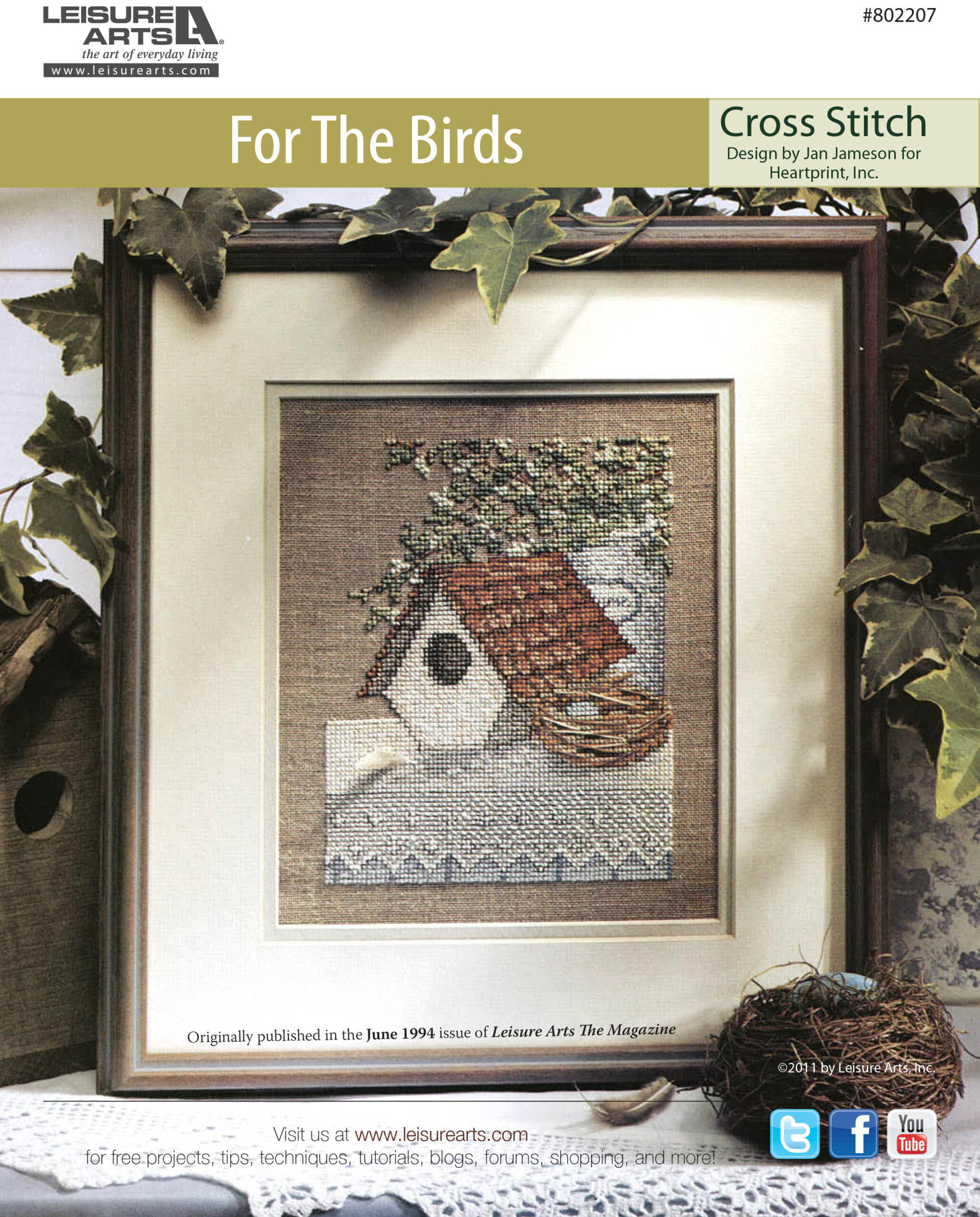 Leisure Arts For The Birds Cross Stitch ePattern
