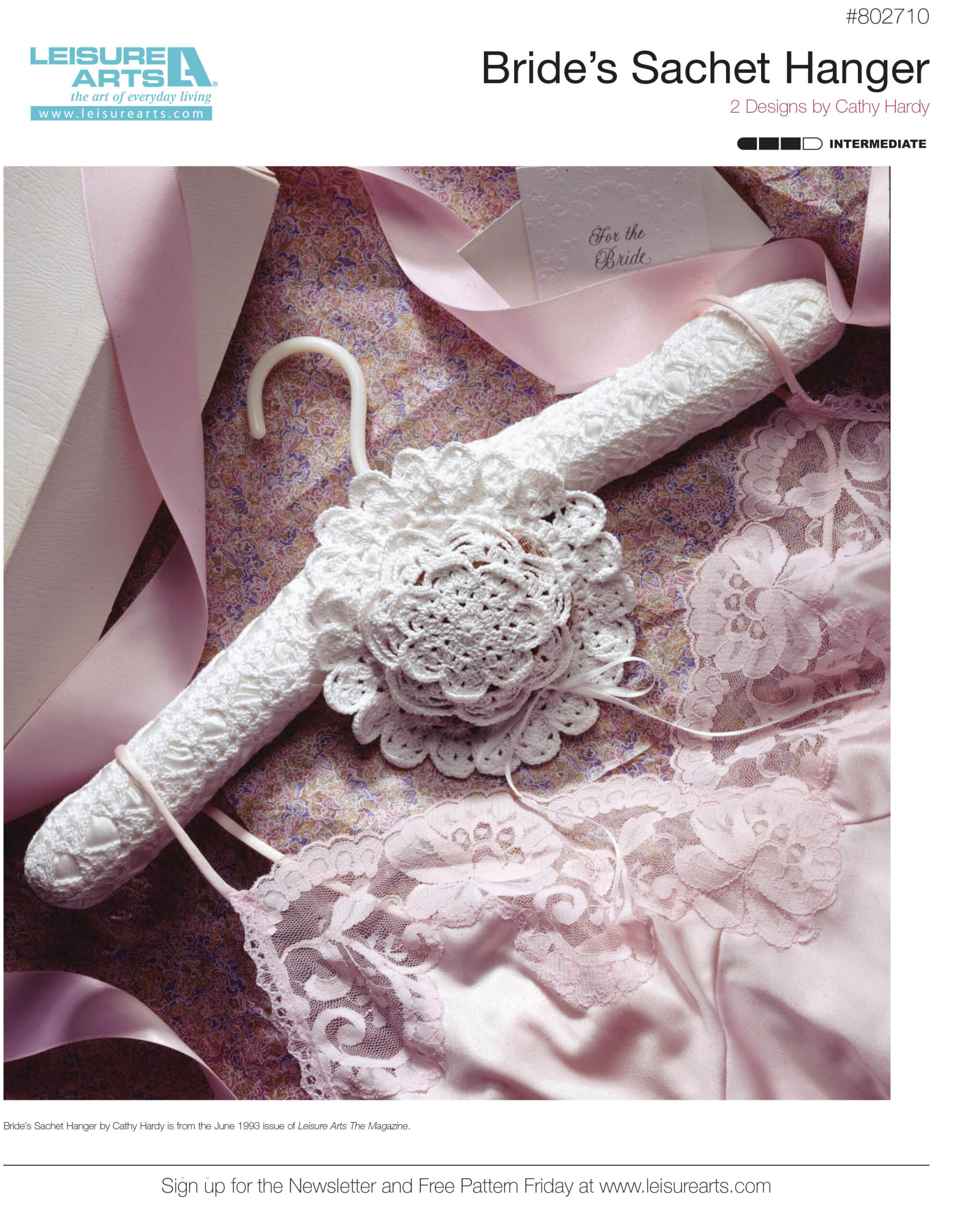 Leisure Arts Brides Sachet Hanger Crochet ePattern