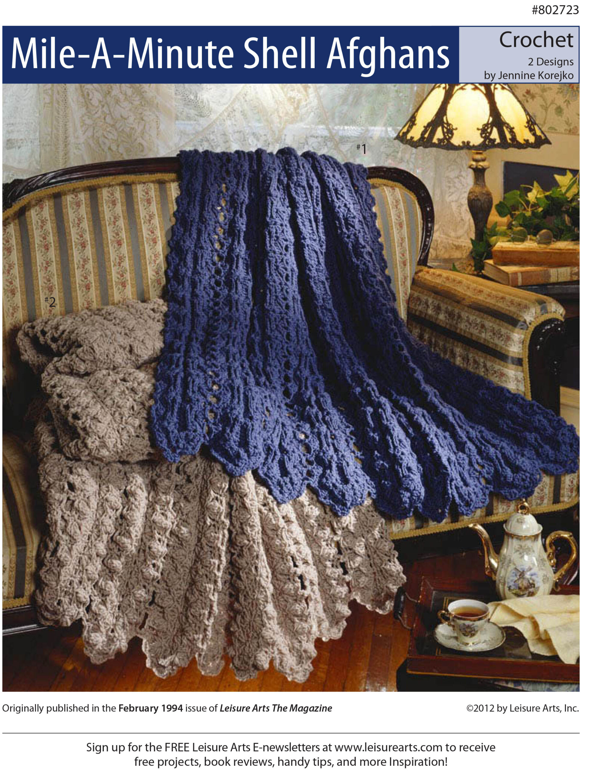 Leisure Arts MileAMinute Shells Afghans Crochet ePattern