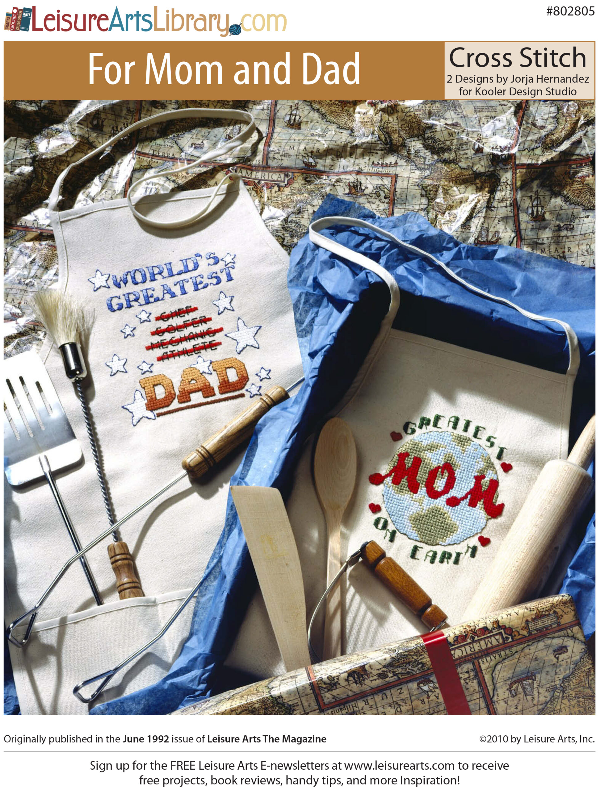 Leisure Arts For Mom Dad Cross Stitch ePattern