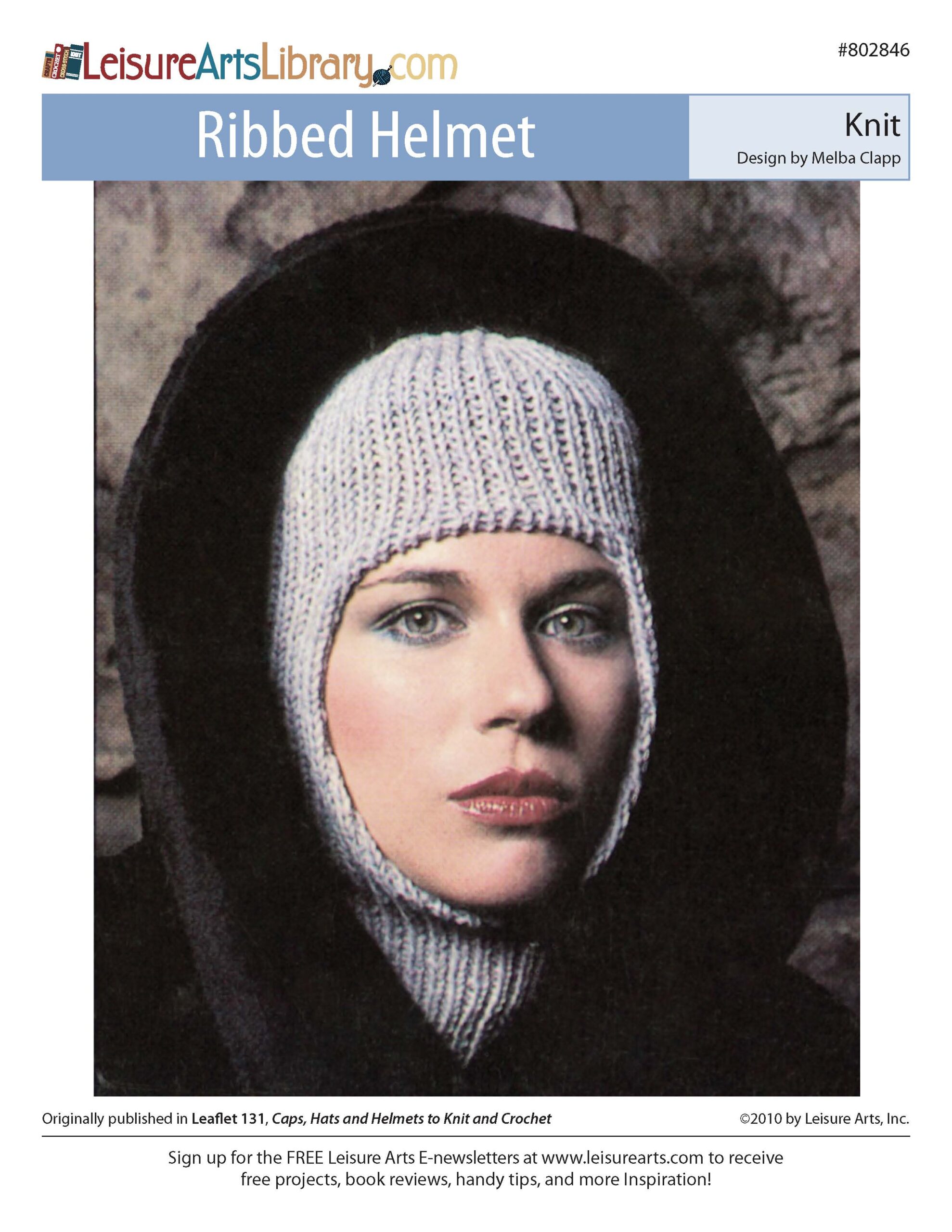 Leisure Arts Caps Hats And Helmets Ribbed Helmet ePattern