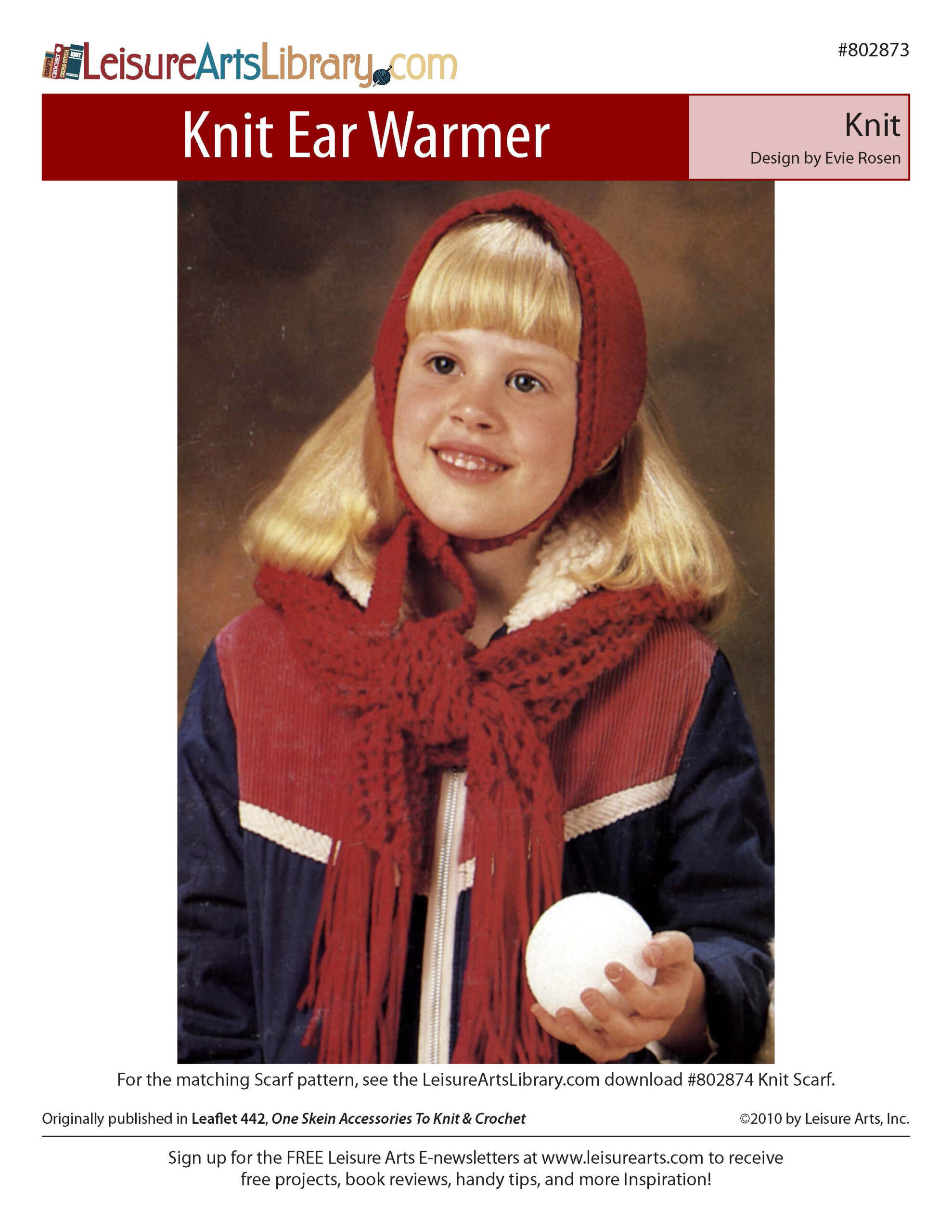 Leisure Arts One Skein Accessories To Knit And Crochet Ear Warmer ePattern