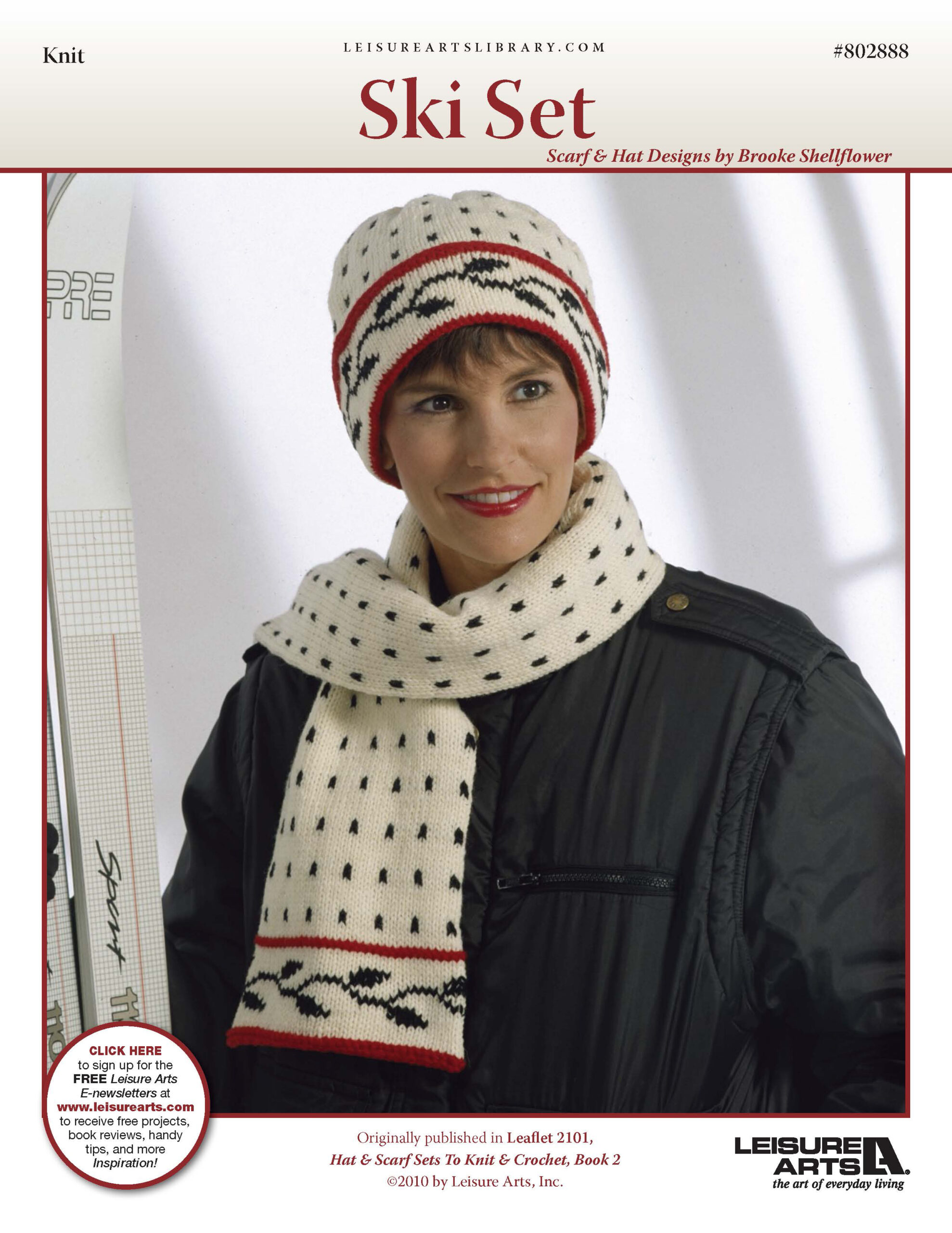 Leisure Arts Hat Scarf Sets Ski Set Knitting ePattern