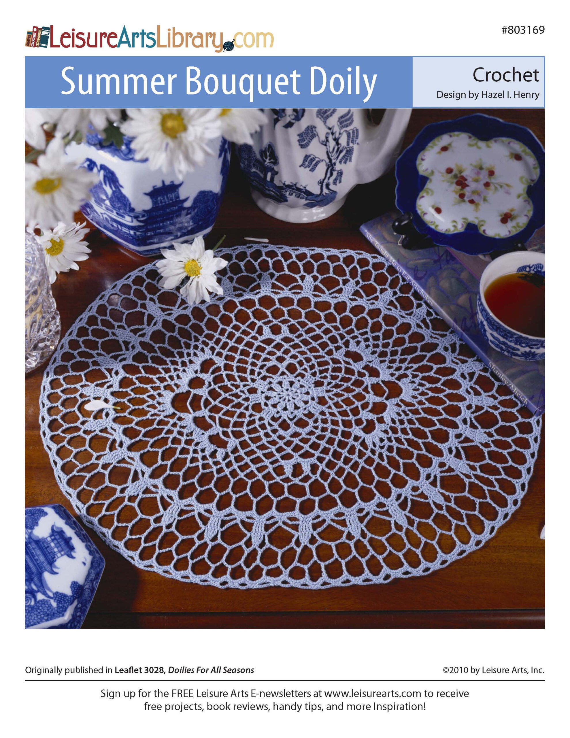 Leisure Arts Doilies For All Seasons Summer Bouquet Doily Crochet ePattern