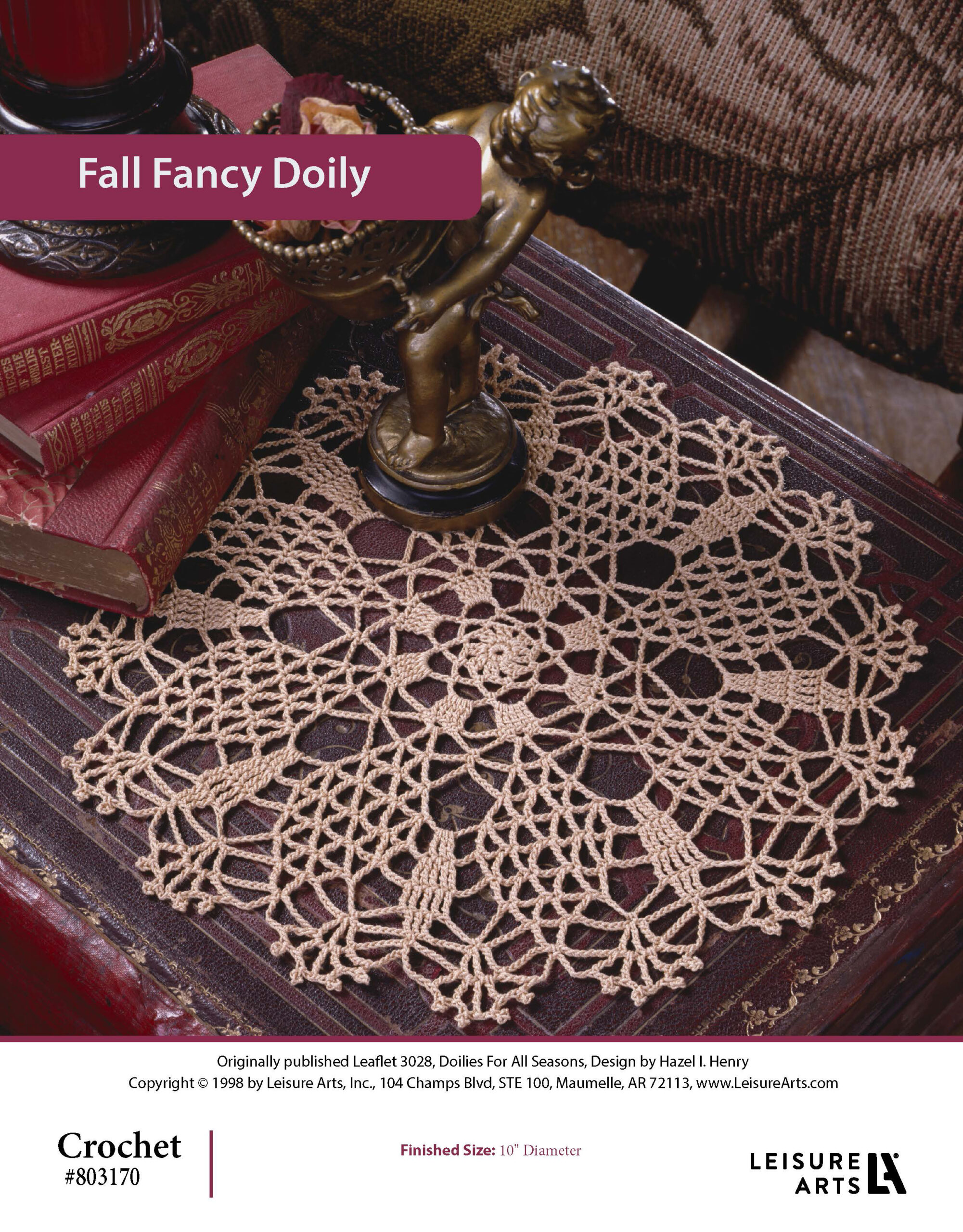 Leisure Arts Doilies For All Seasons Fall Fancy Doily Crochet ePattern