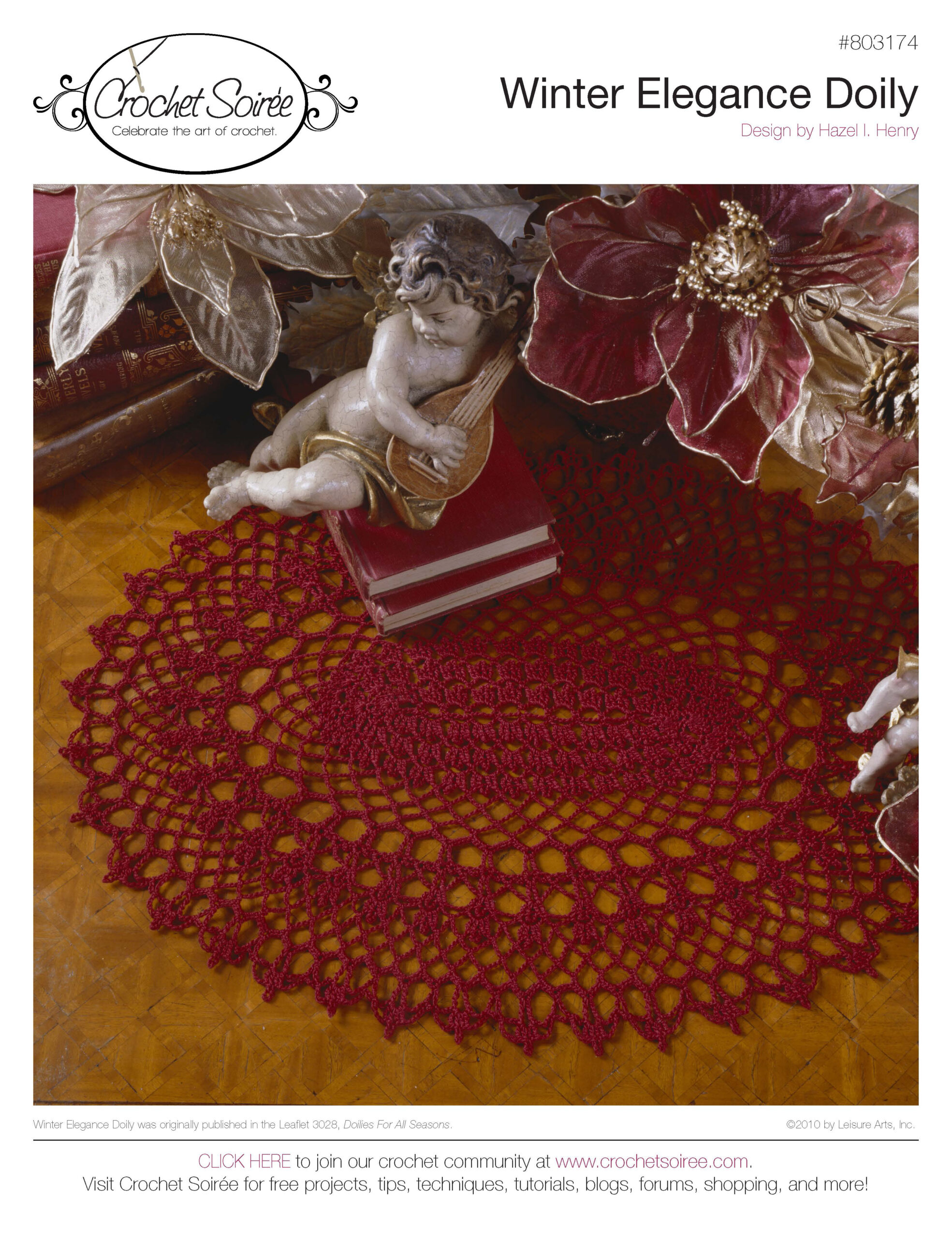 Leisure Arts Doilies For All Seasons Winter Elegance Doily Crochet ePattern
