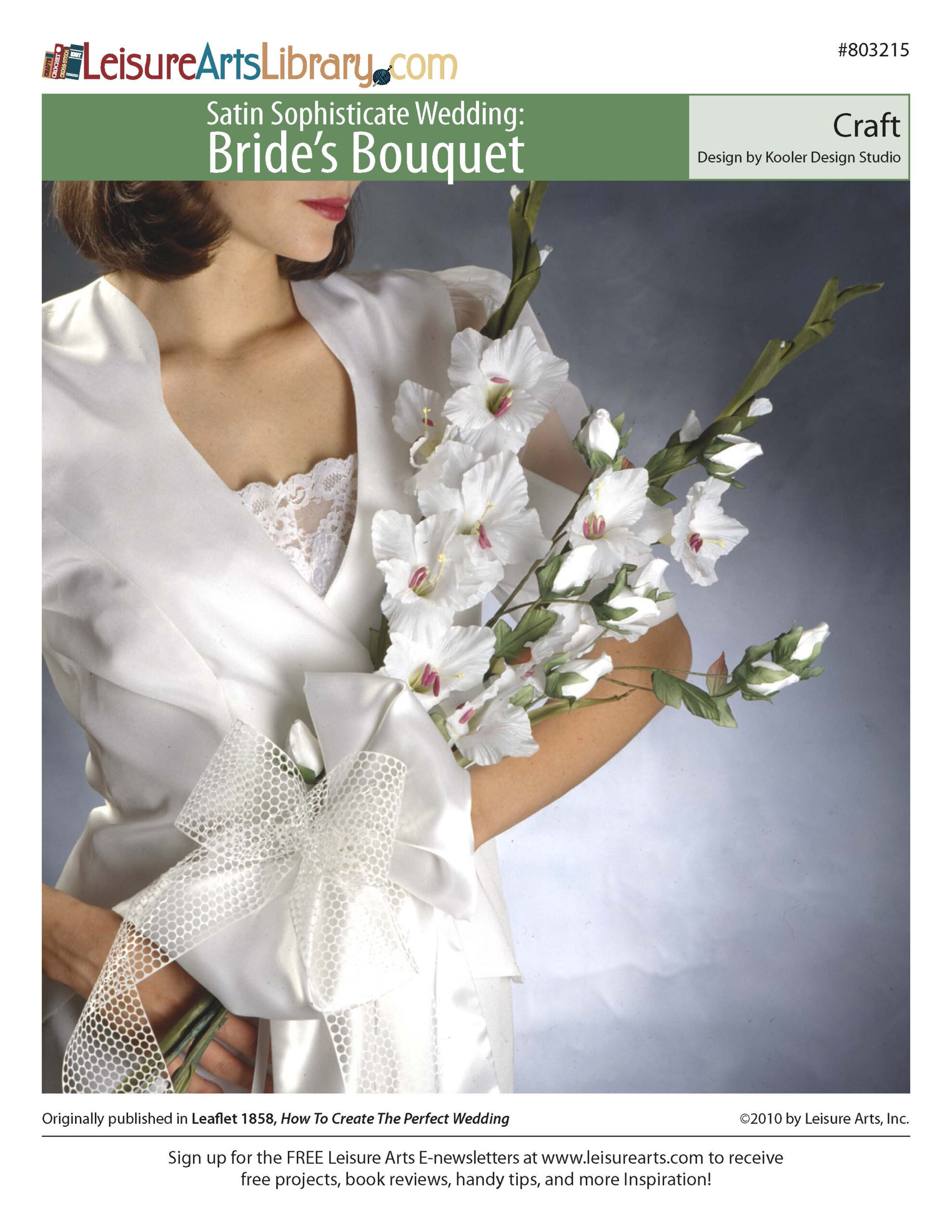 Leisure Arts Satin Sophisticate Wedding Brides Bouquet Craft ePattern