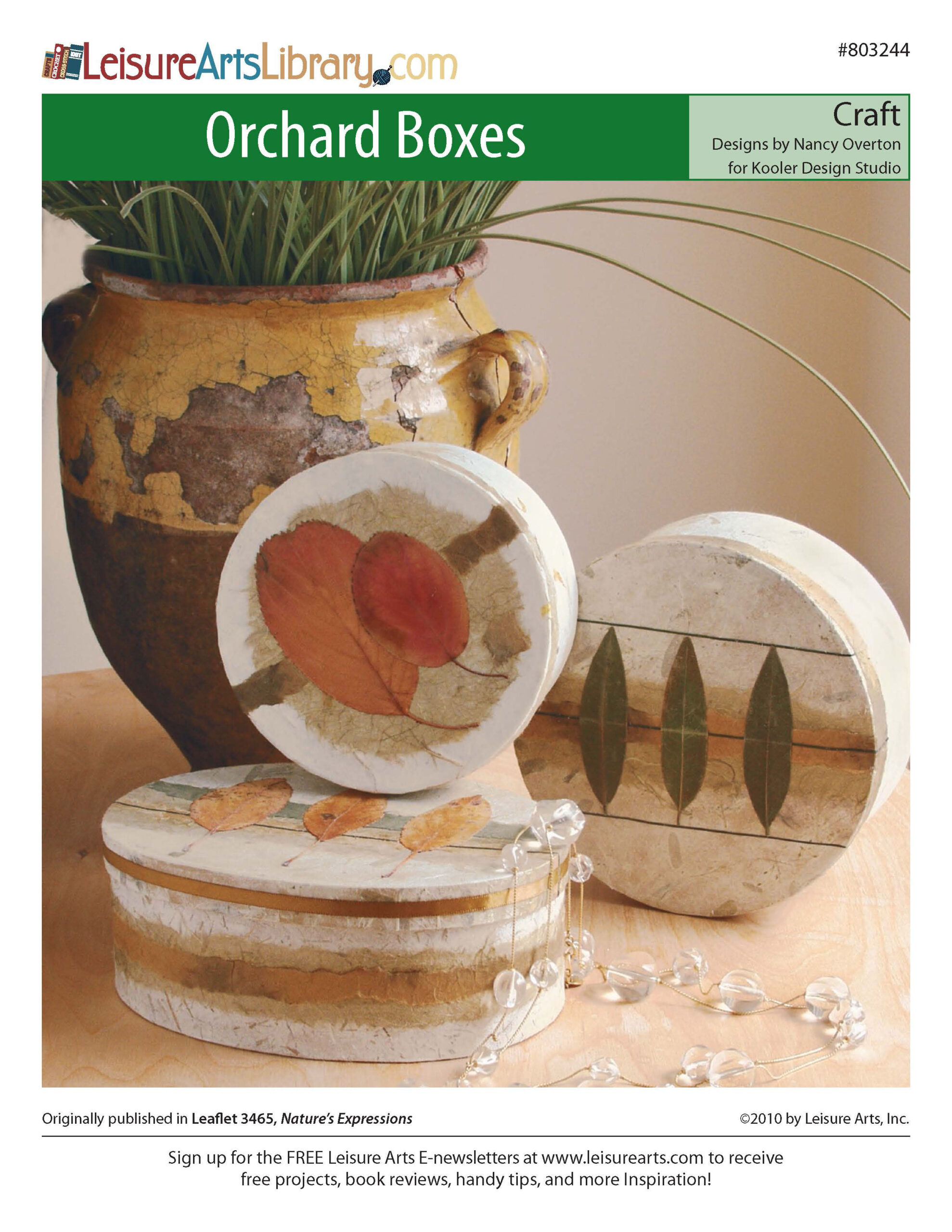 Leisure Arts Natures Expressions Orchard Boxes Craft ePattern