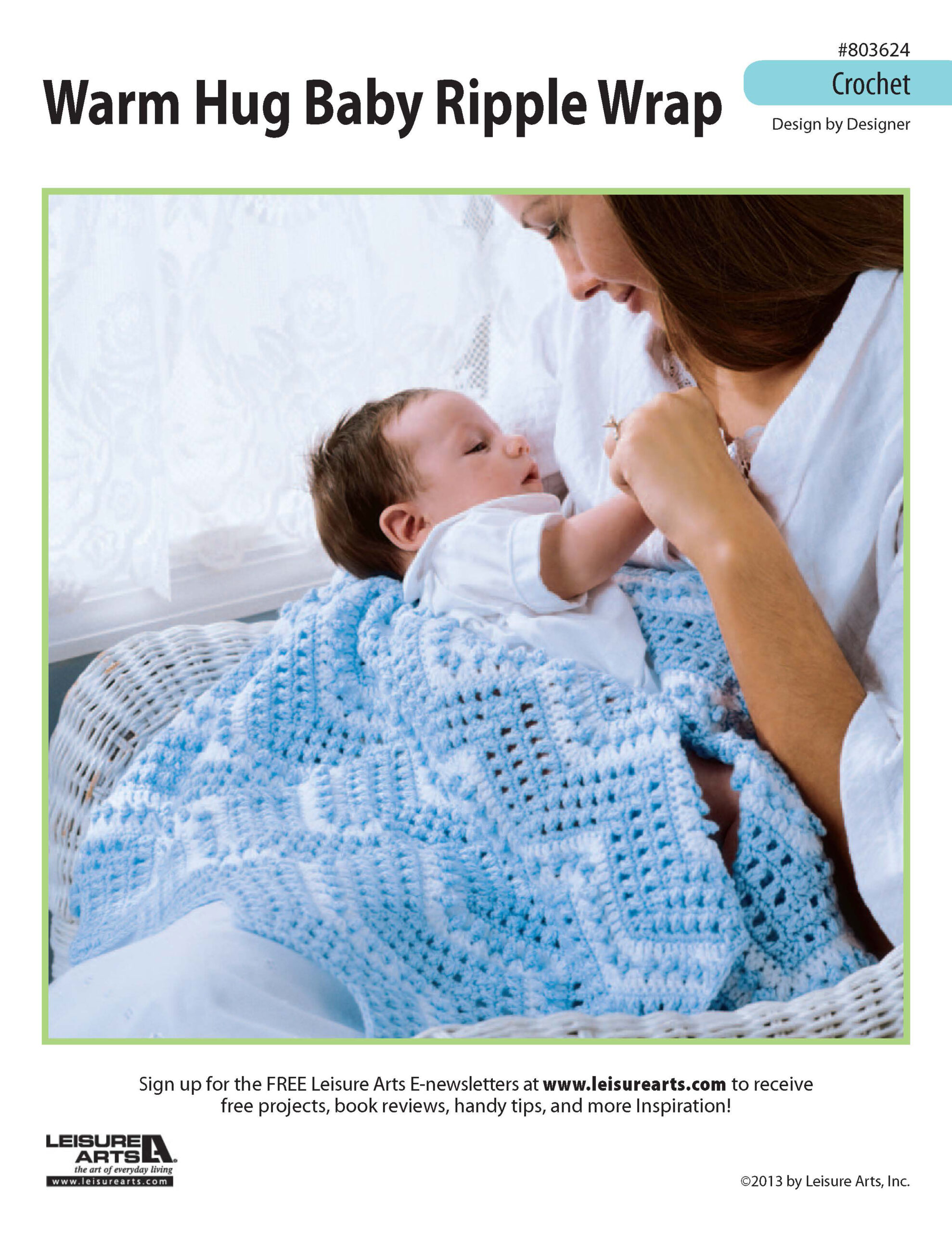 Leisure Arts Warm Hug Baby Ripple Wrap Crochet ePattern