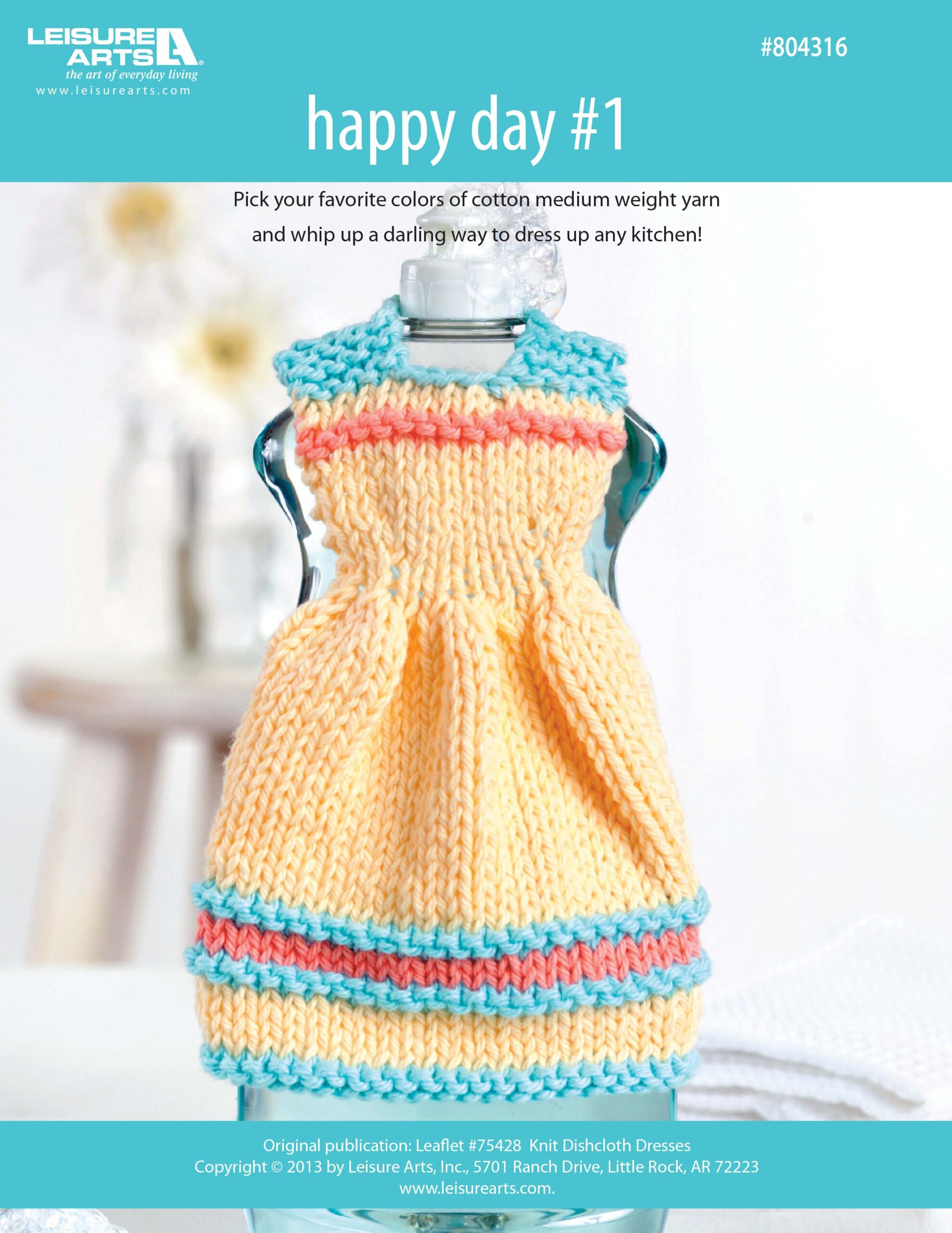 Leisure Arts Dishcloth Dresses Happy Day 1 Knit ePattern