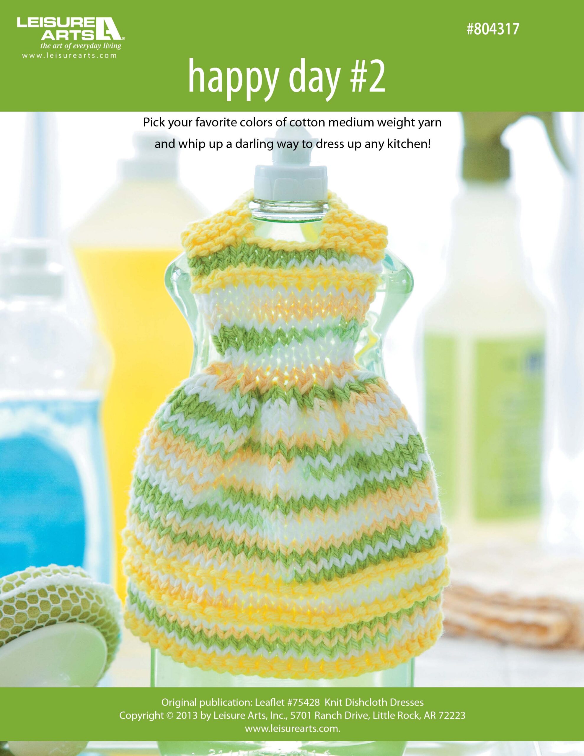 Leisure Arts Dishcloth Dresses Happy Day 2 Knit ePattern