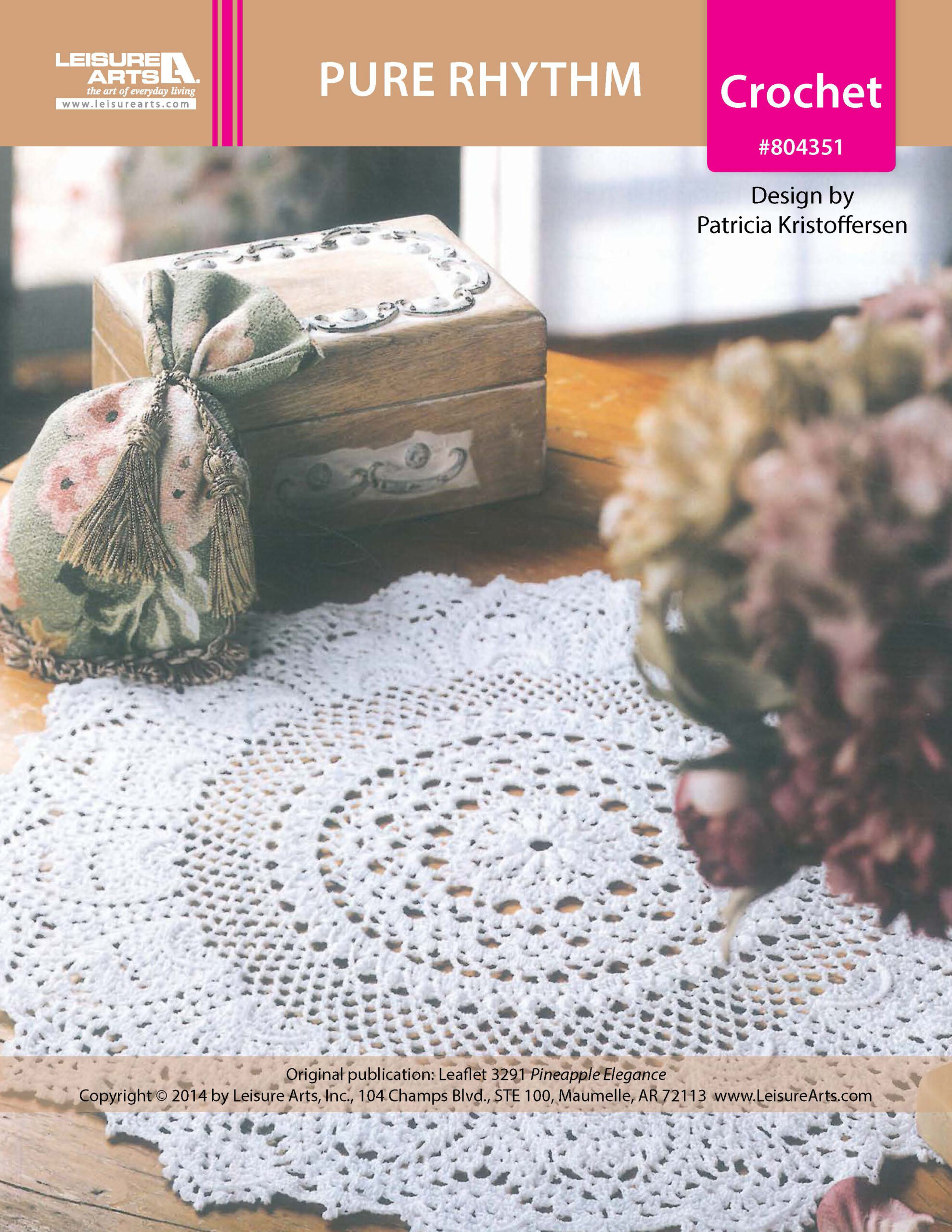 Leisure Arts Pineapple Elegance Pure Rhythm Doily Crochet ePattern