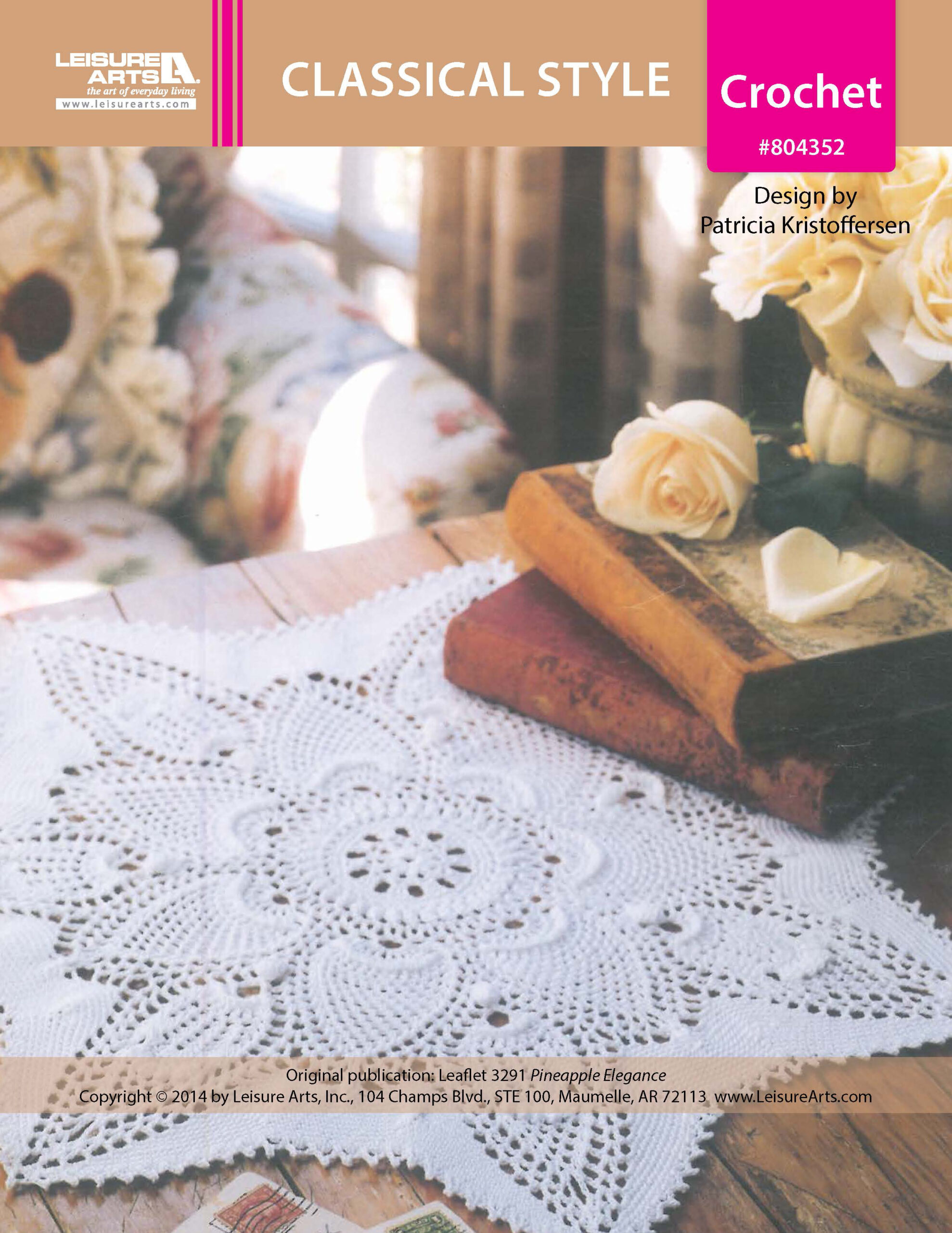 Leisure Arts Pineapple Elegance Classical Style Doily Crochet ePattern