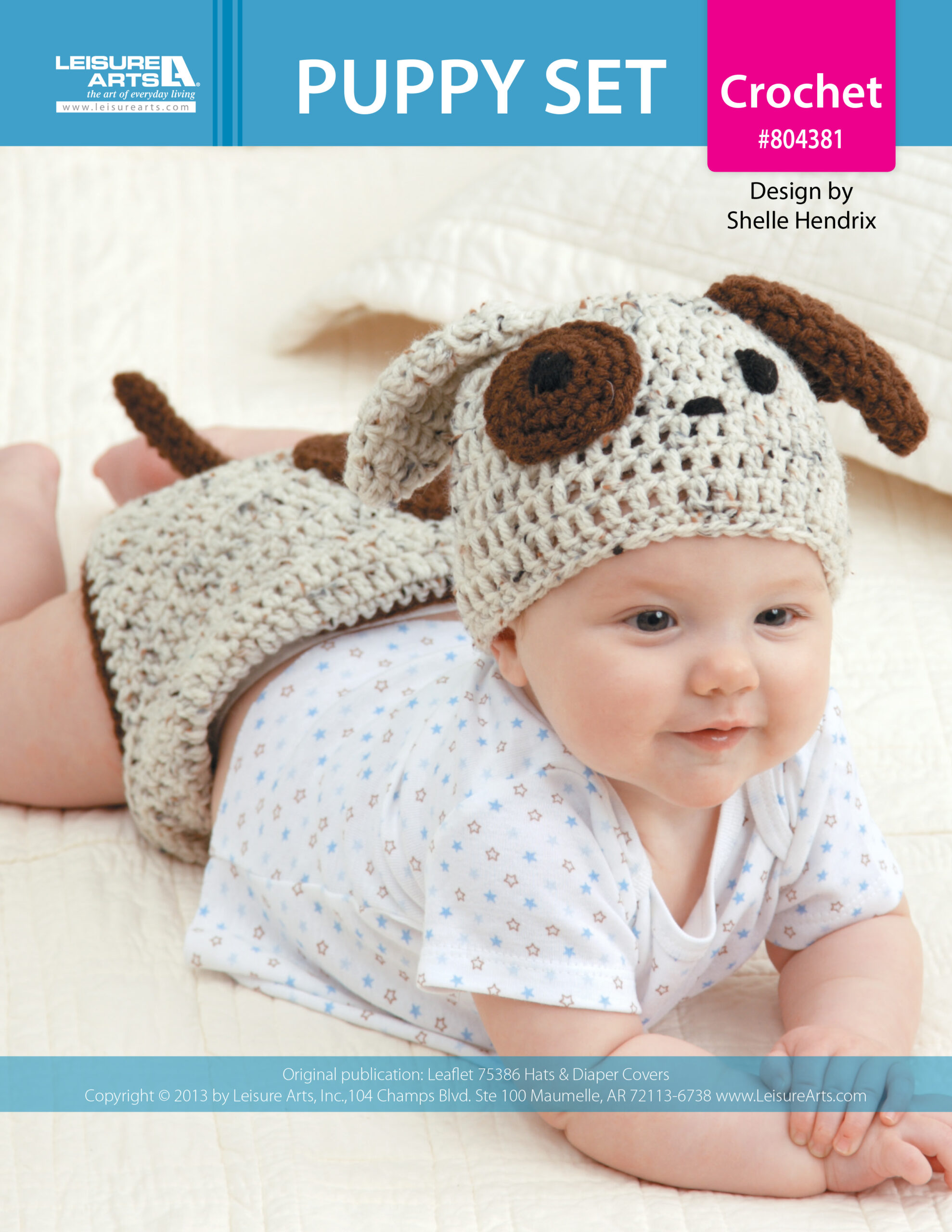 Leisure Arts Hats Diaper Covers Puppy Set Crochet ePattern