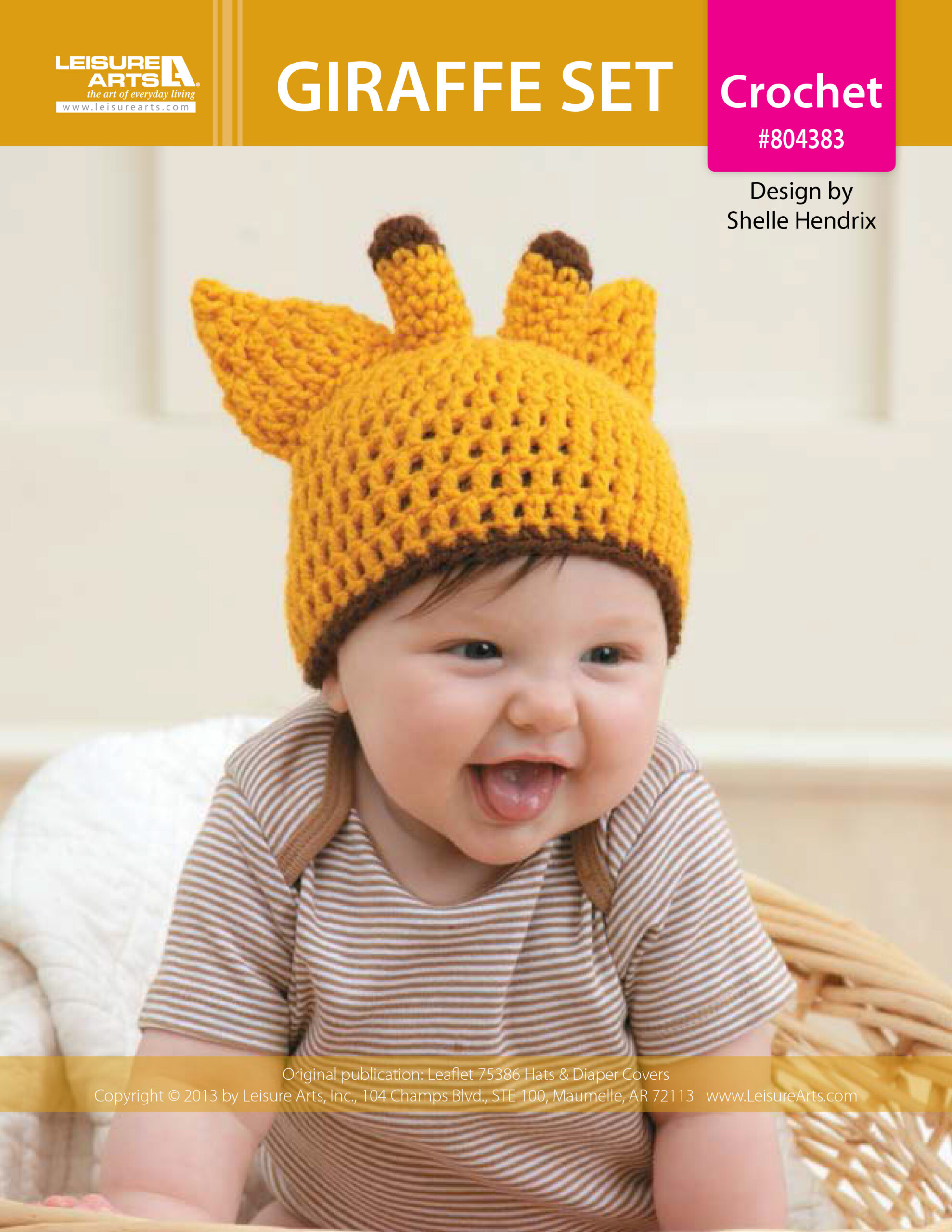 Leisure Arts Hats Diaper Covers Giraffe Set Crochet ePattern