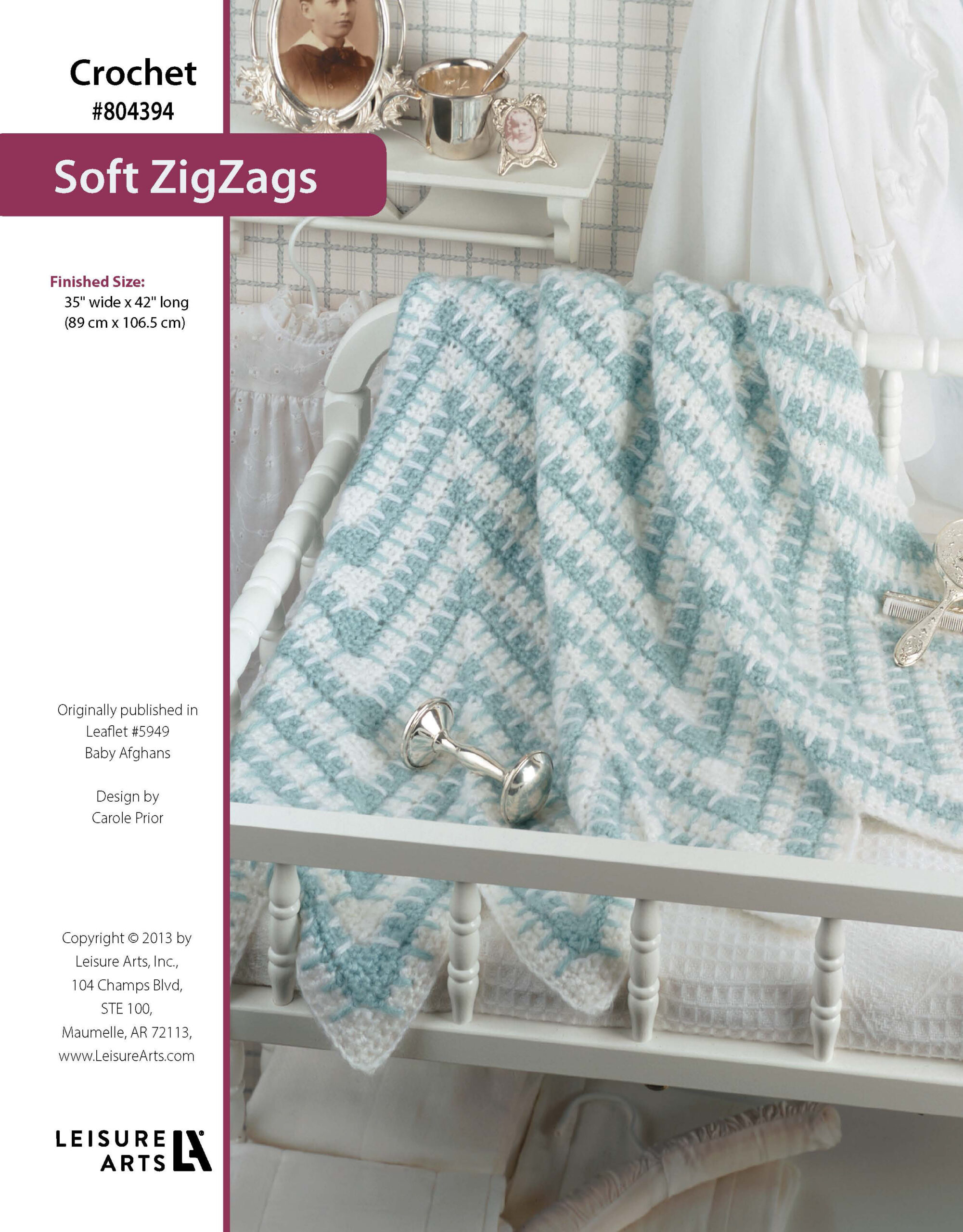 Leisure Arts Baby Afghans Soft Zigzags Crochet ePattern