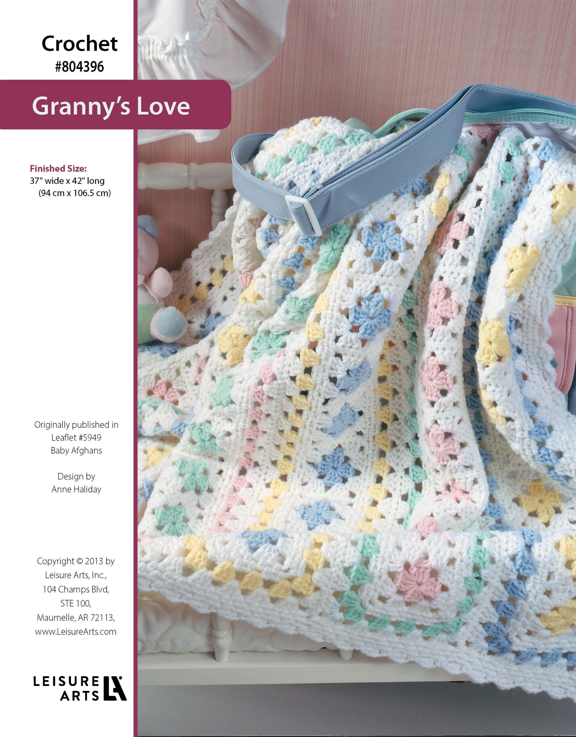 Leisure Arts Baby Afghans Grannys Love Crochet ePattern