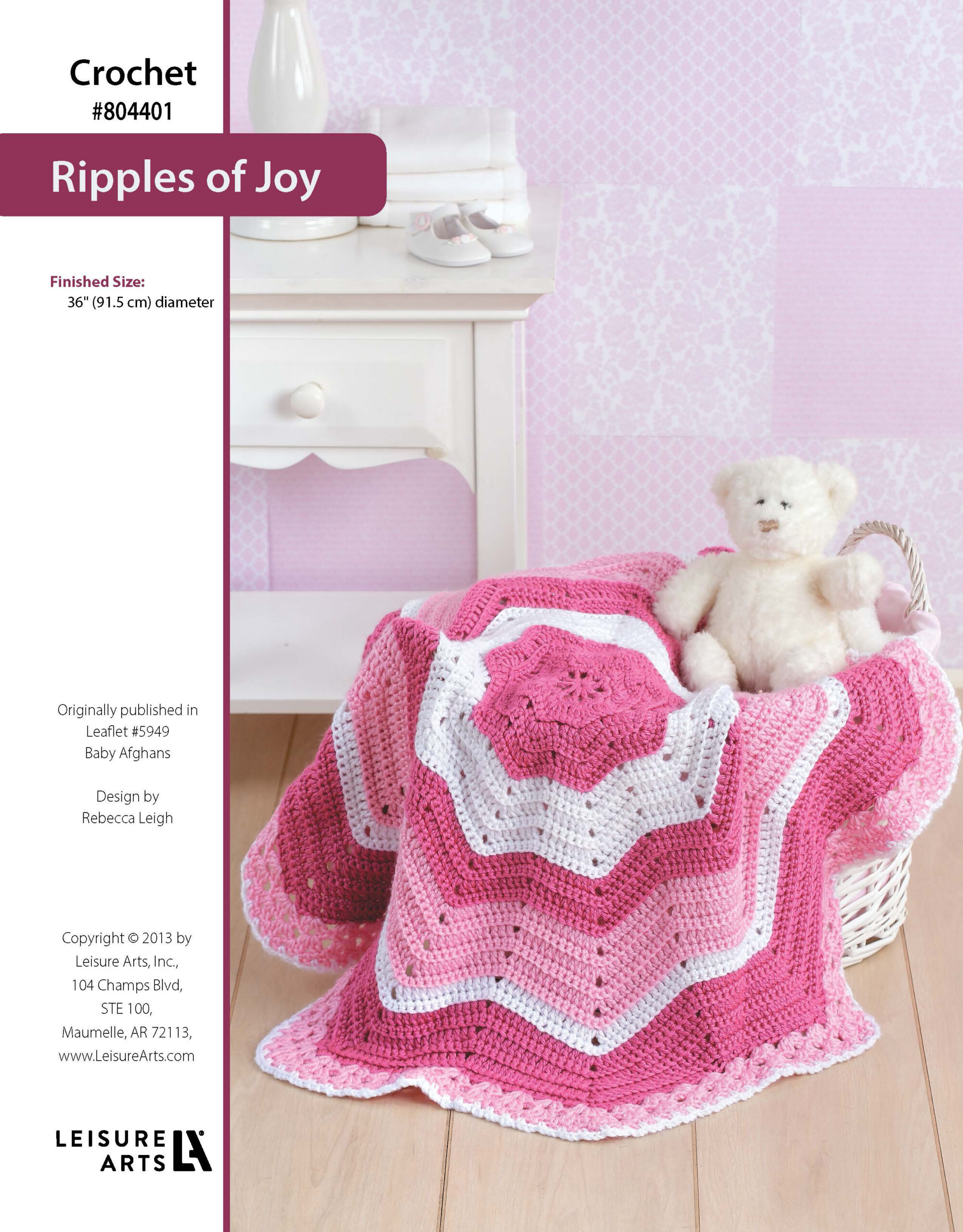 Leisure Arts Baby Afghans Ripples of Joy Crochet ePattern