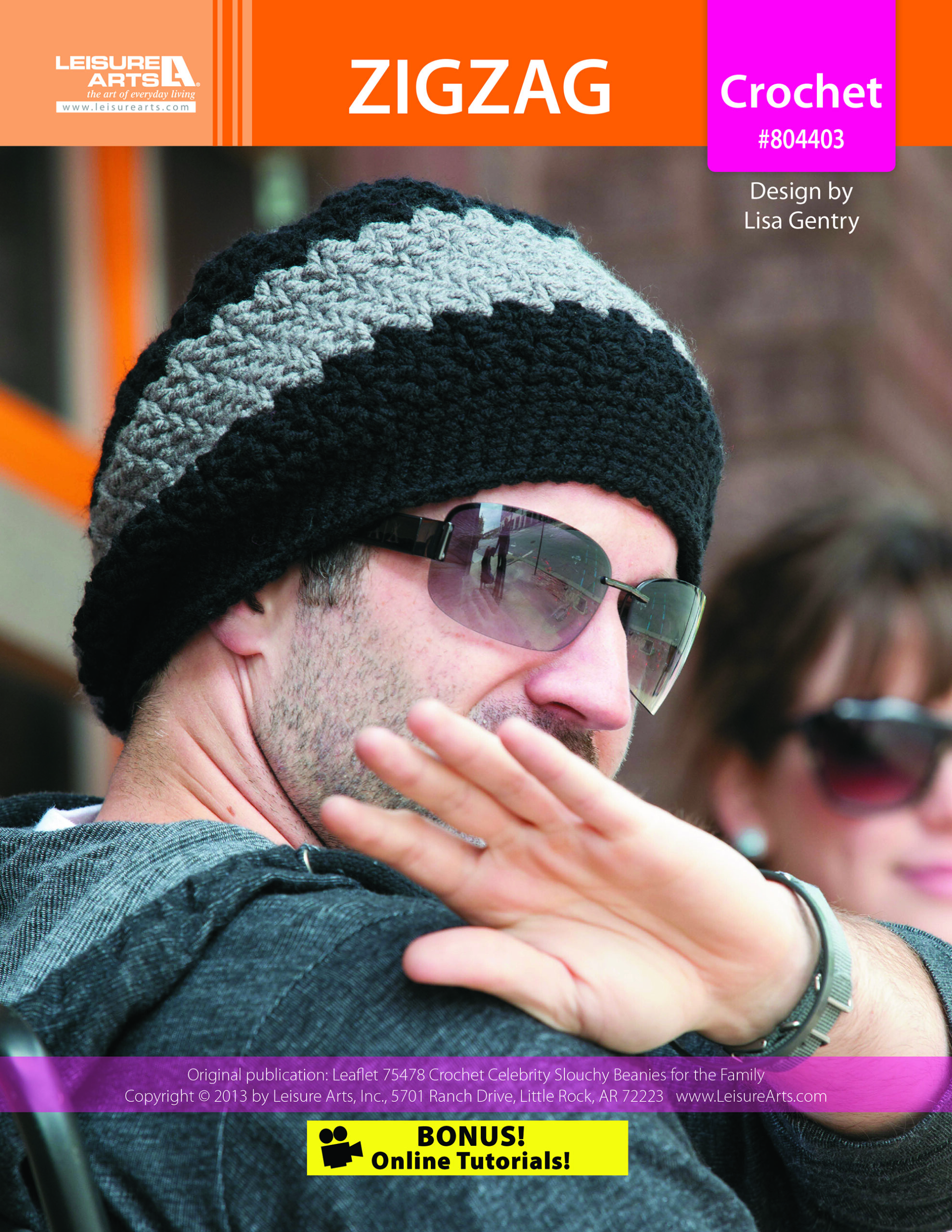 Leisure Arts ePattern Zigzag Beanie