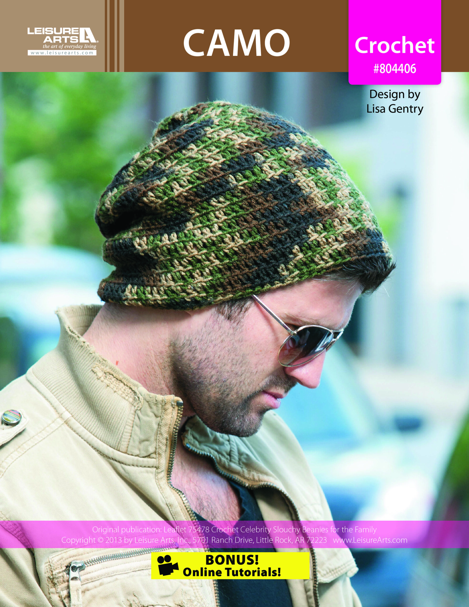 Leisure Arts ePattern Camo Beanie