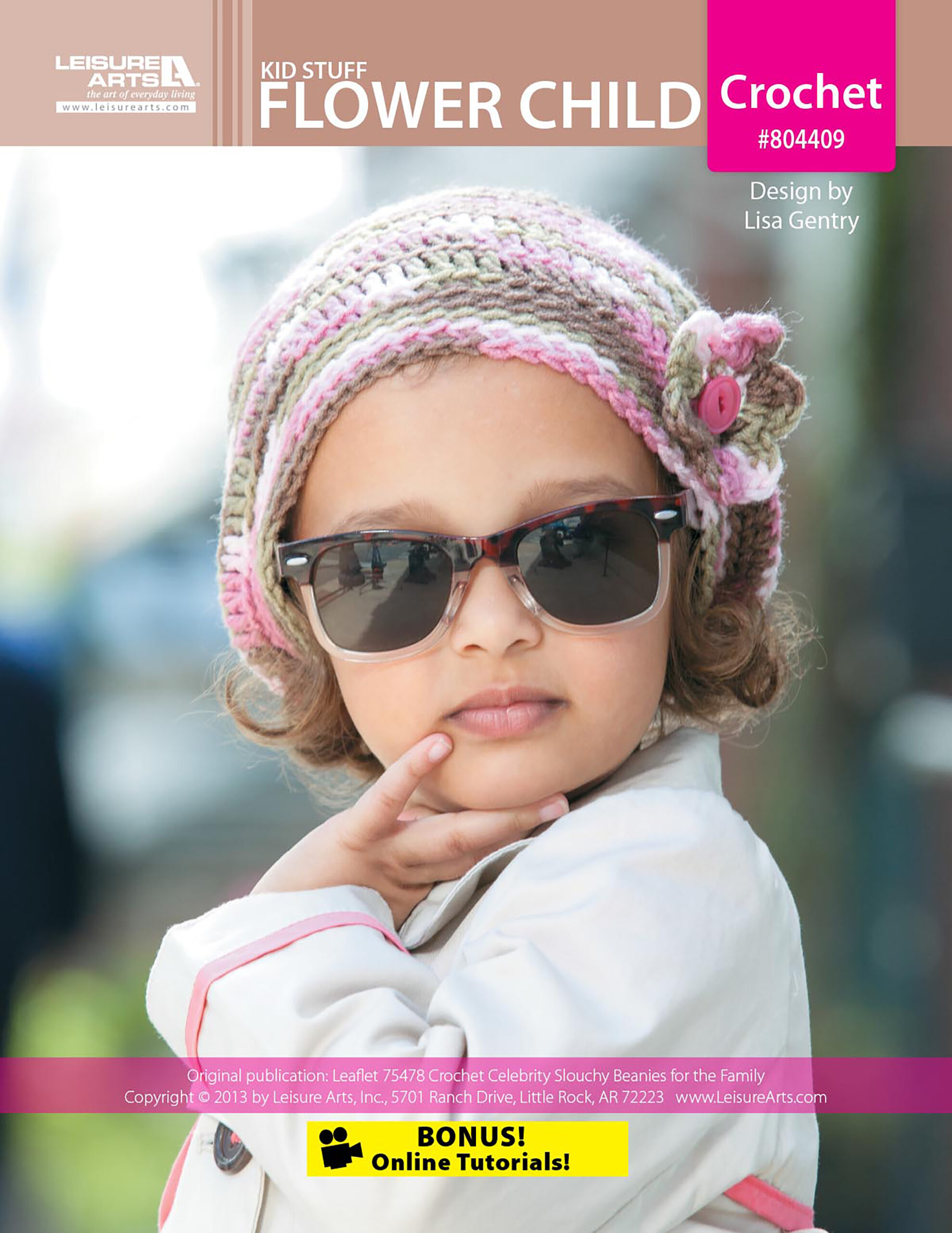 Leisure Arts ePattern Kid Stuff Flower Child Beanie