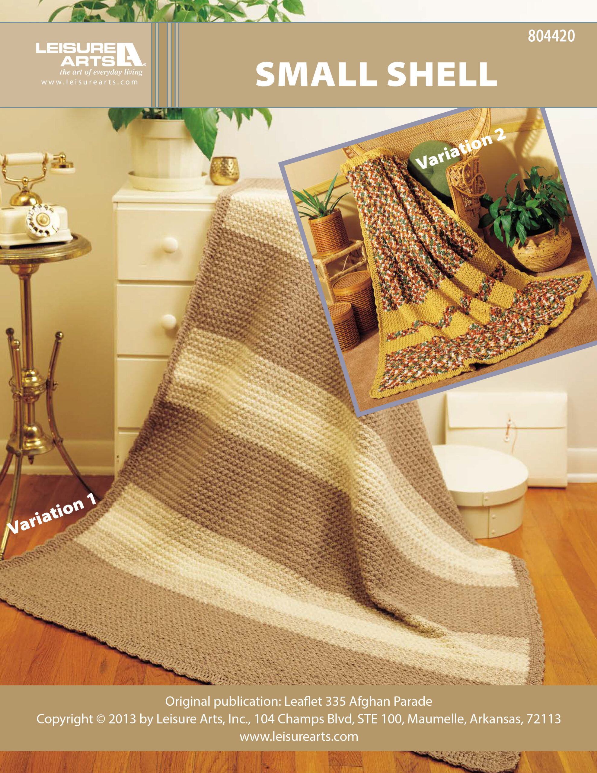 Leisure Arts ePattern Afghan Parade Small Shell Crochet