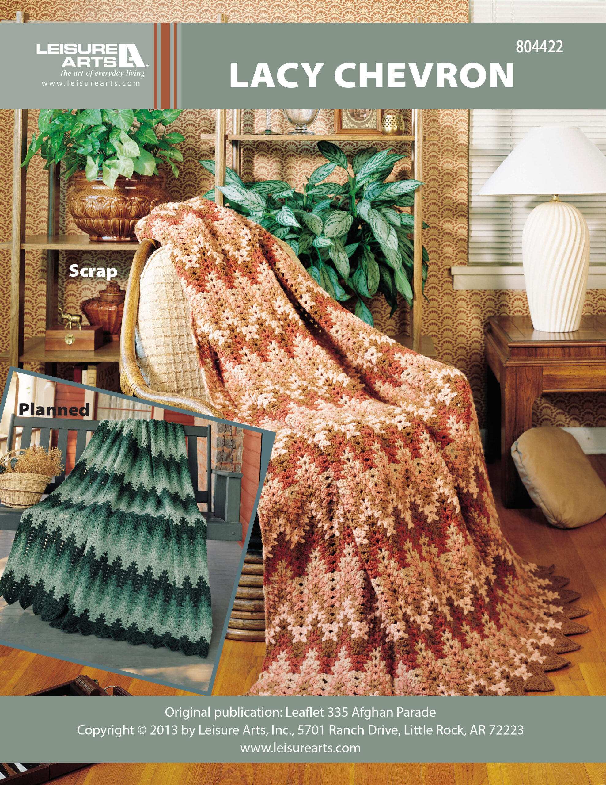 Leisure Arts ePattern Afghan Parade Lacy Chevron Crochet