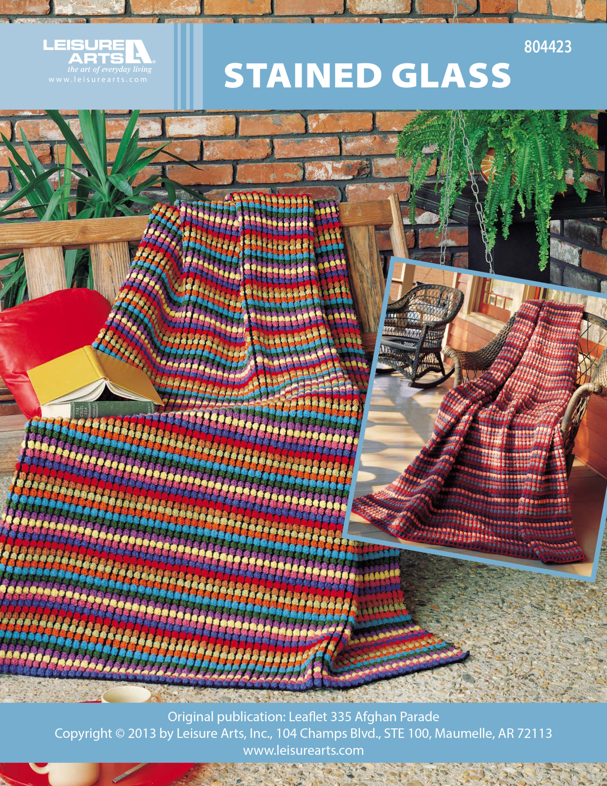 Leisure Arts ePattern Afghan Parade Stained Glass Crochet