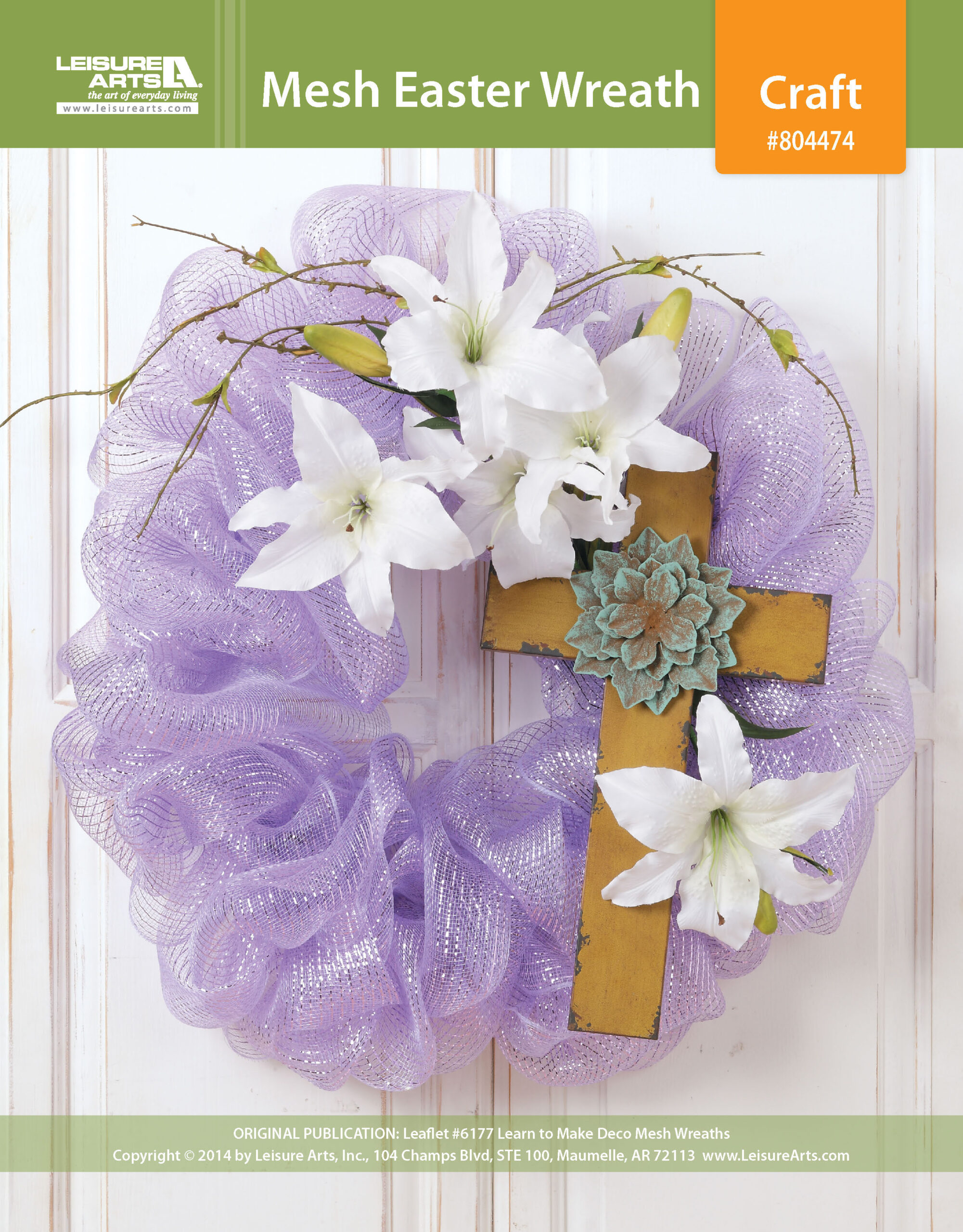 ePattern Leisure Arts Learn To Make Deco Mesh Wreaths Easter Craft