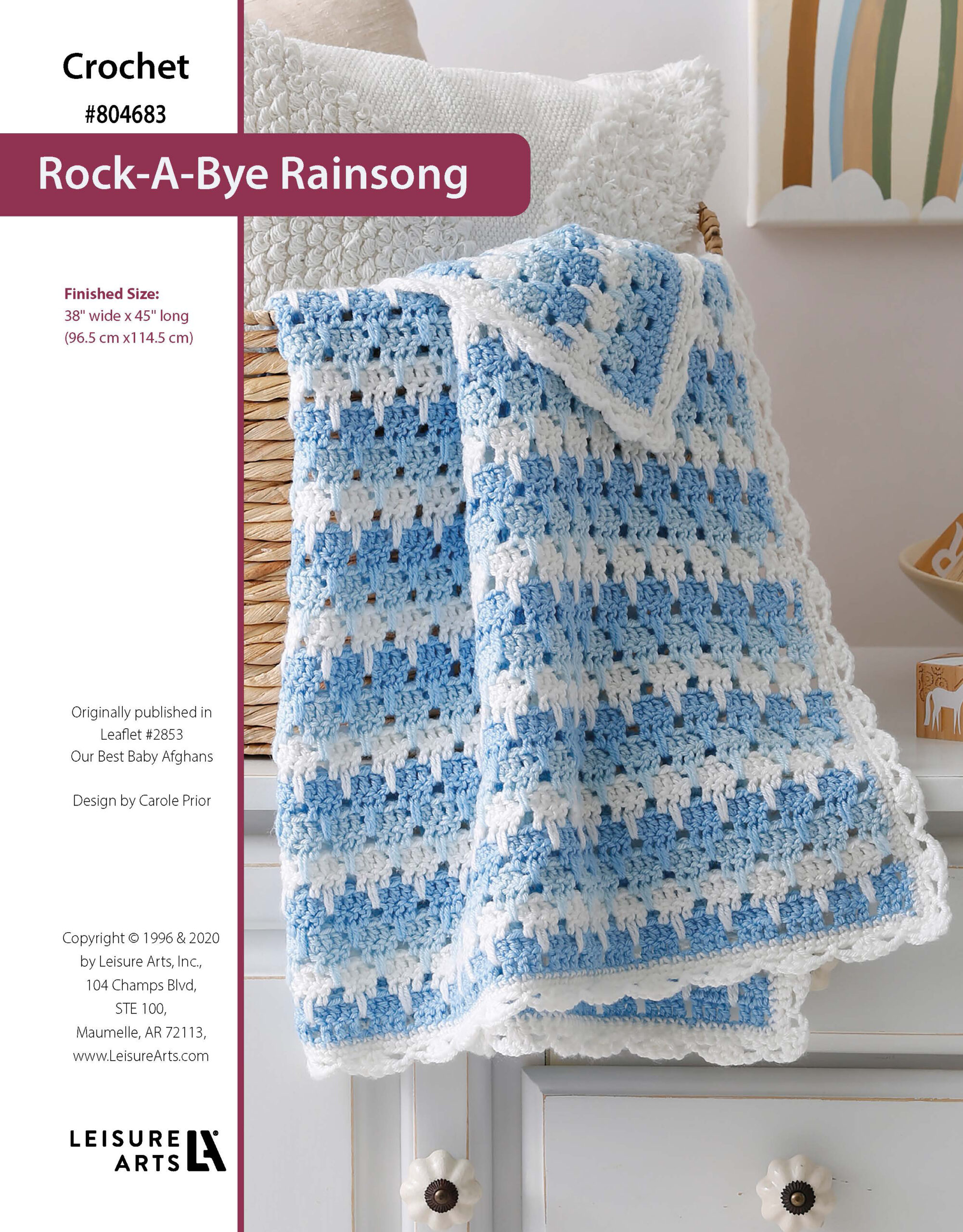 Leisure Arts Our Best Baby Afghans RockABye Rainsong Crochet ePattern