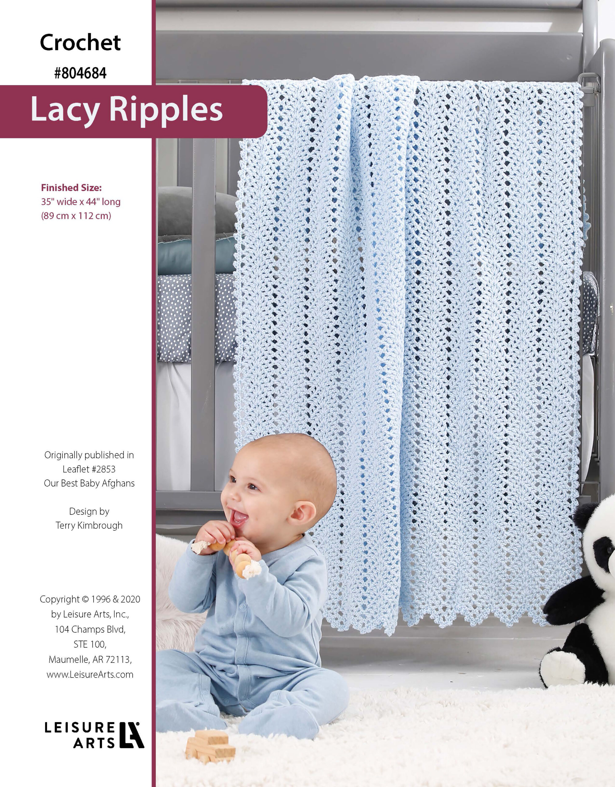 Leisure Arts Our Best Baby Afghans Lacy Ripples Crochet ePattern