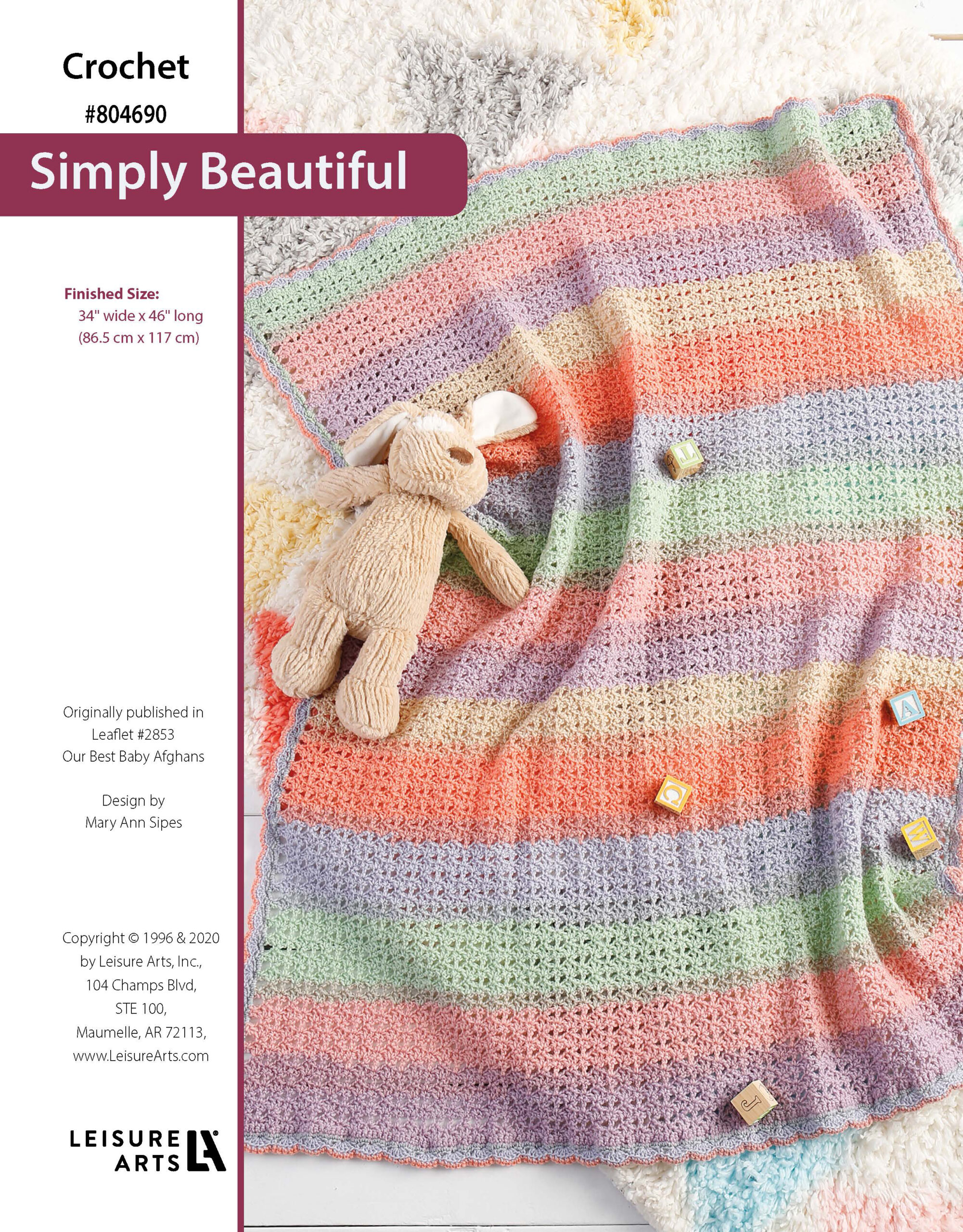 Leisure Arts Our Best Baby Afghans Simply Beautiful Crochet ePattern