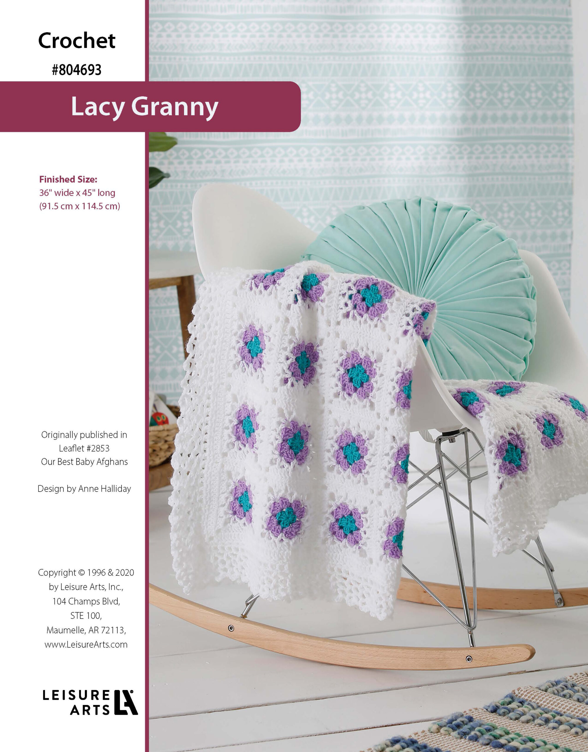 Leisure Arts Our Best Baby Afghans Lacy Granny Crochet ePattern