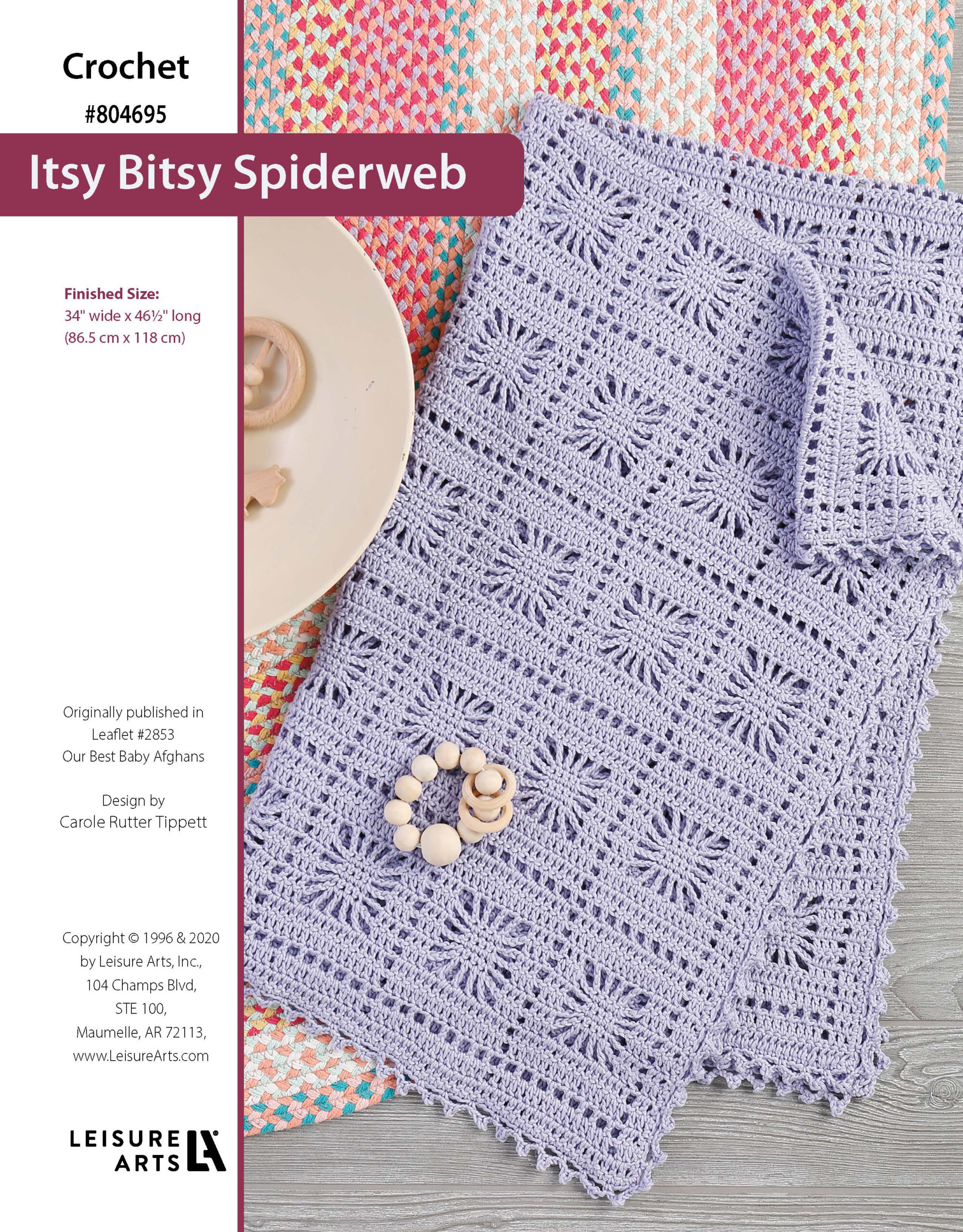 Leisure Arts Our Best Baby Afghans Itsy Bitsy Spiderweb Crochet ePattern
