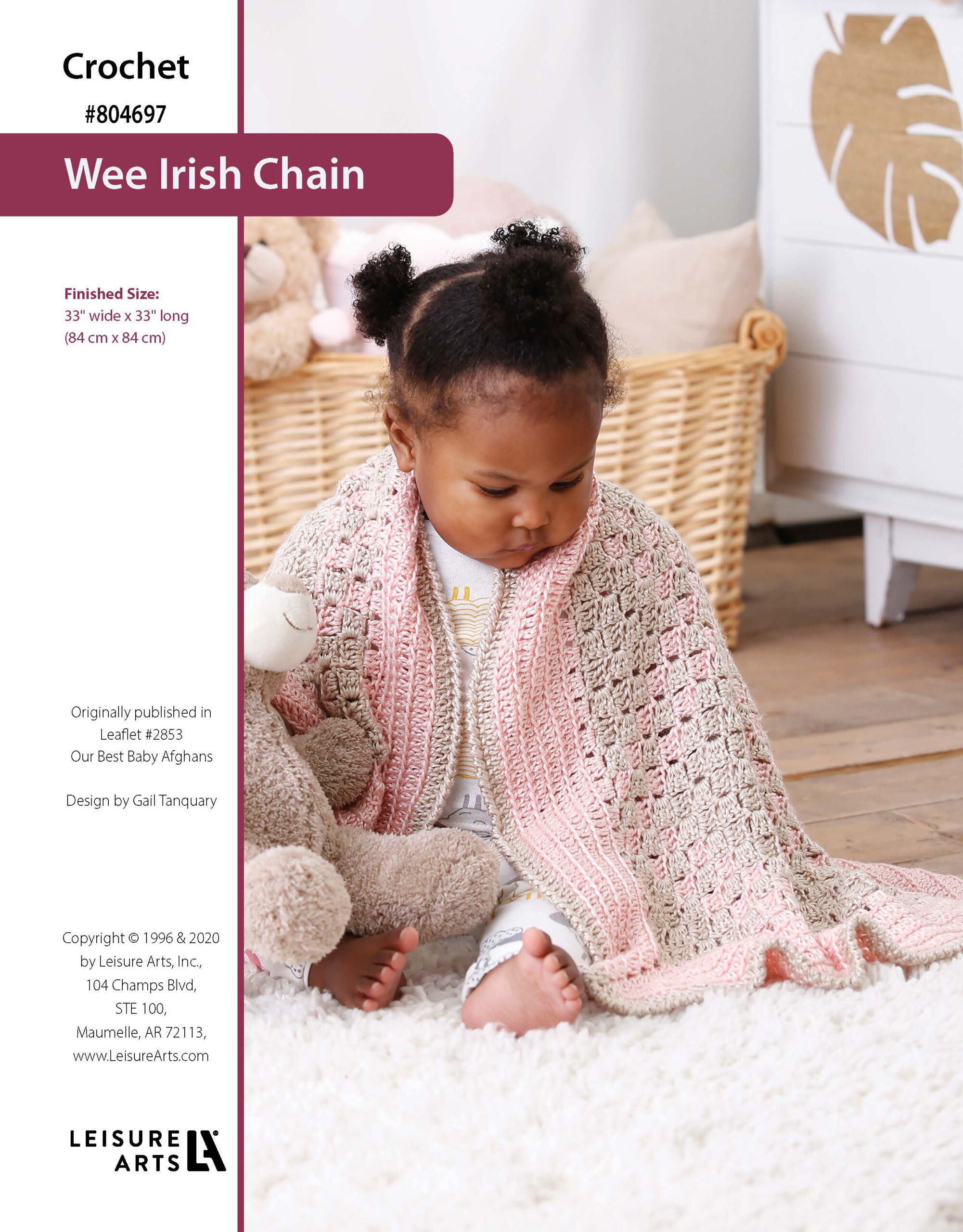 Leisure Arts Our Best Baby Afghans Wee Irish Chain Crochet ePattern