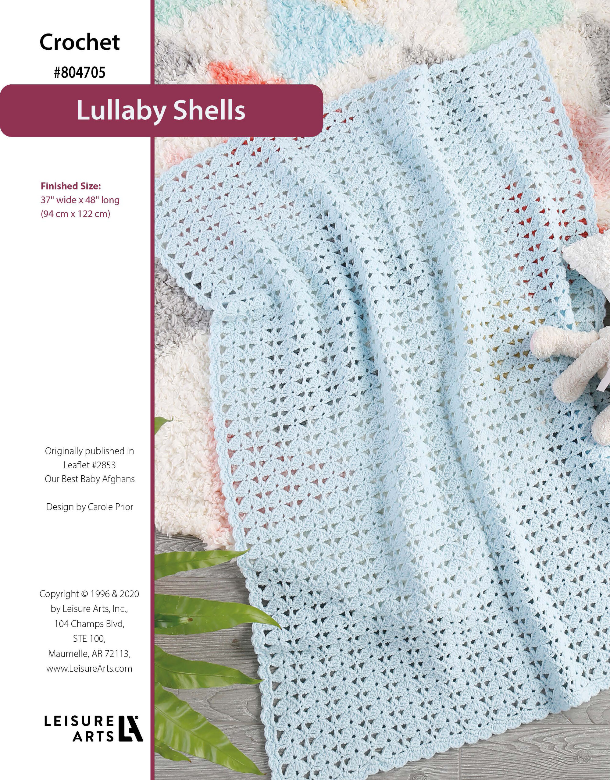Leisure Arts Our Best Baby Afghans Lullaby Shells Crochet ePattern