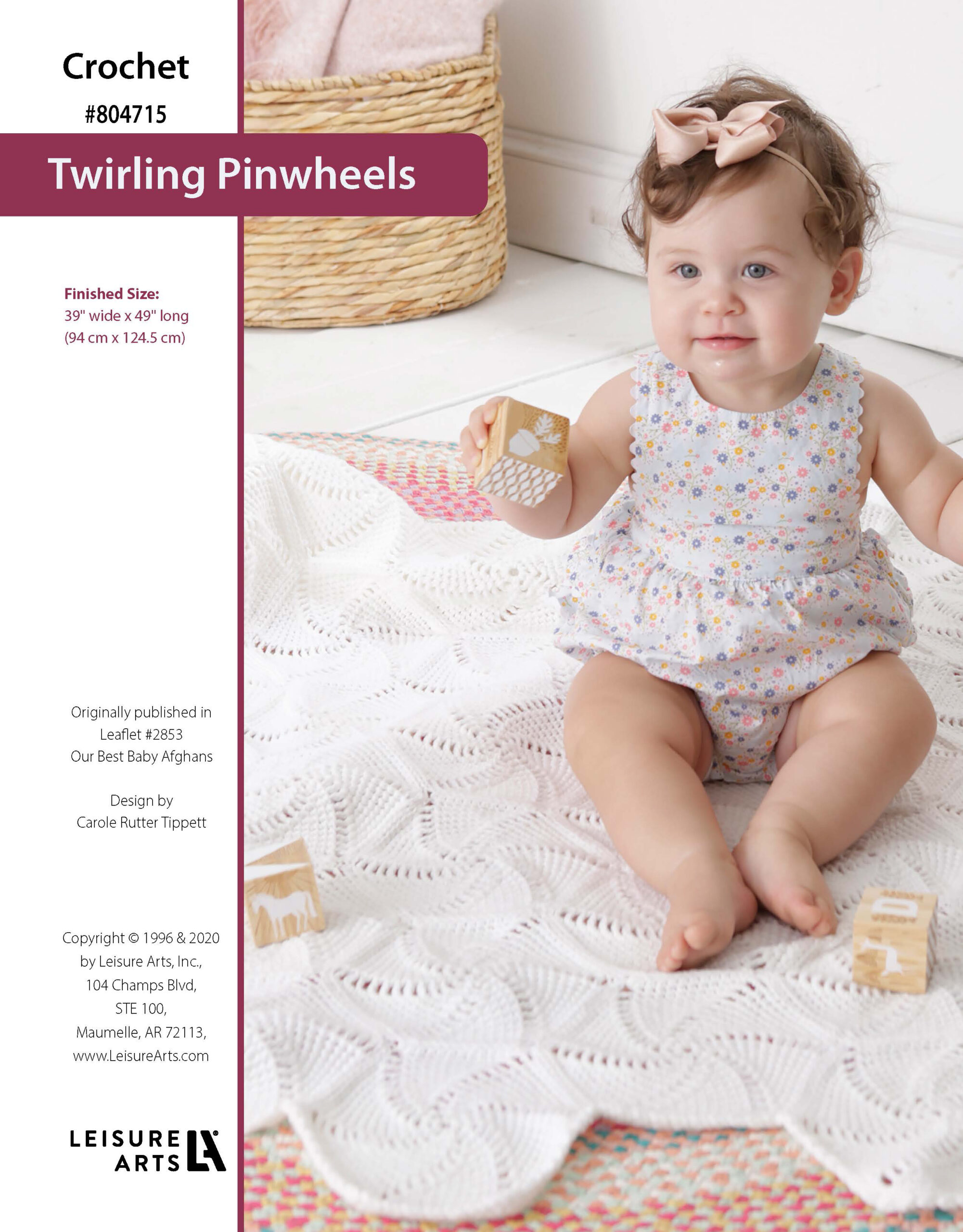 Leisure Arts Our Best Baby Afghans Twirling Pinwheels Crochet ePattern